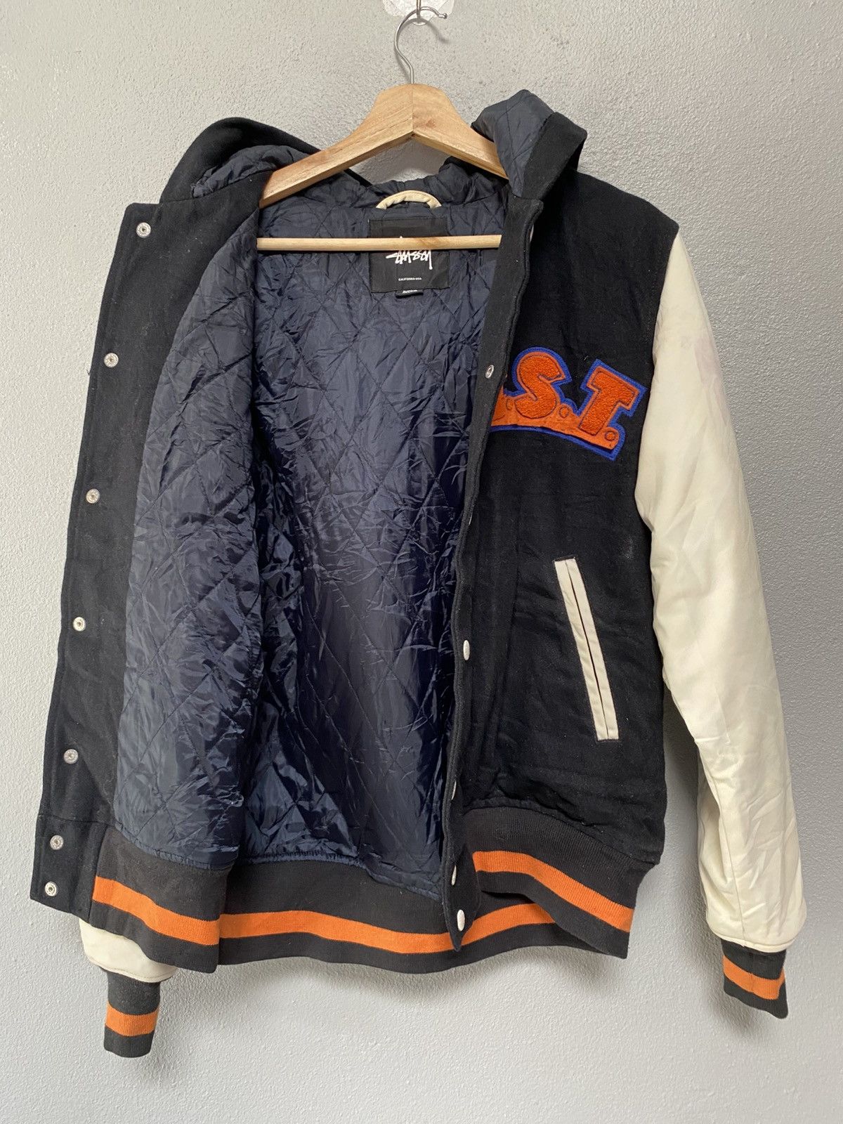 Stussy Stussy Trible Int. varsity hoodie wool jacket Size US M / EU 48-50 / 2 - 3 Thumbnail