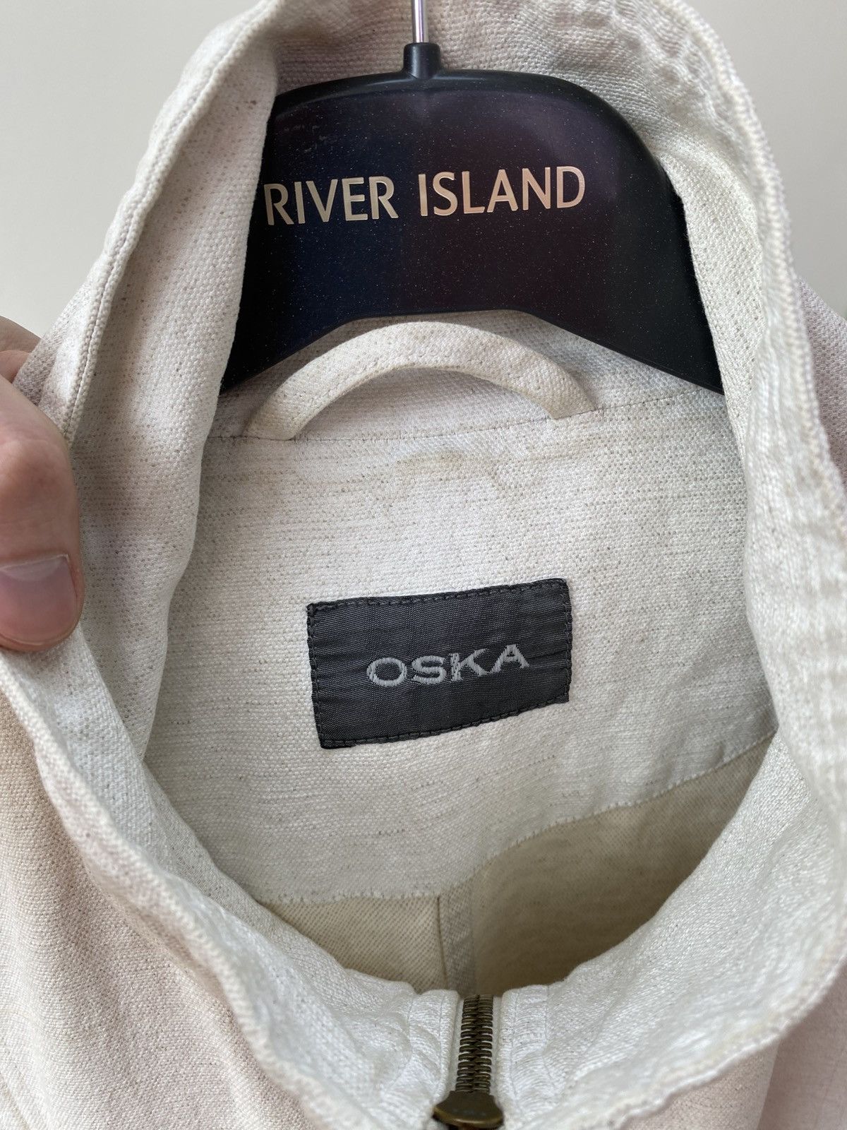 OSKA Vintage OSKA Linen Blend Zip Oversized Heavyweight Coat Size L / US 10 / IT 46 - 4 Thumbnail