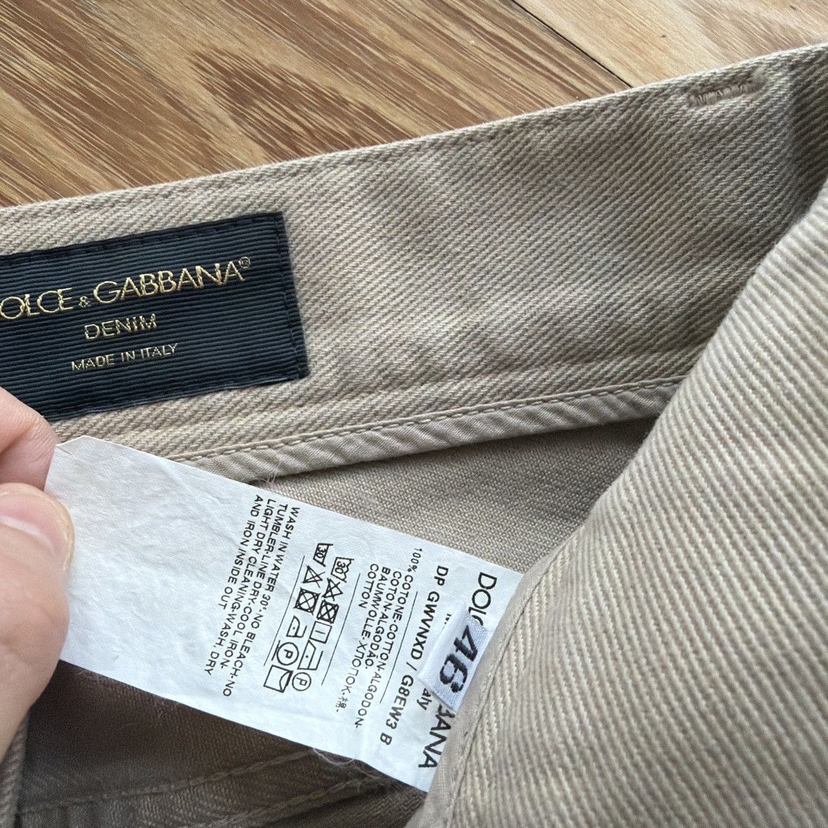 Dolce & Gabbana Dolce & Gabbana Distressed Beige Jeans Size US 30 / EU 46 - 2 Thumbnail
