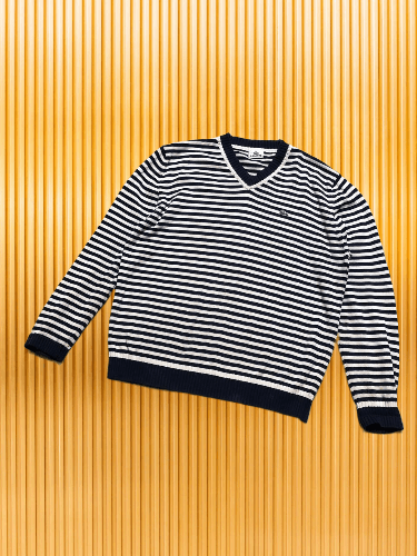 Lacoste Vintage Lacoste Jumper Sweater Knitwear Striped Size US XXL / EU 58 / 5 - 1 Thumbnail