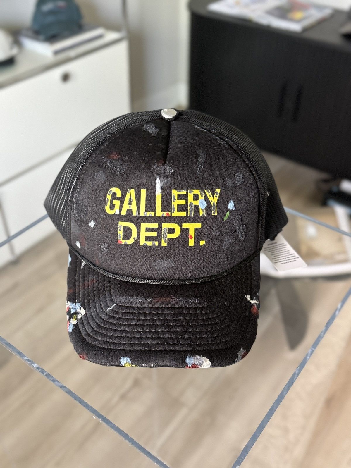 GALLERY DEPT BLACK WORKSHOP PAINTER LOGO SNAPBACK HAT