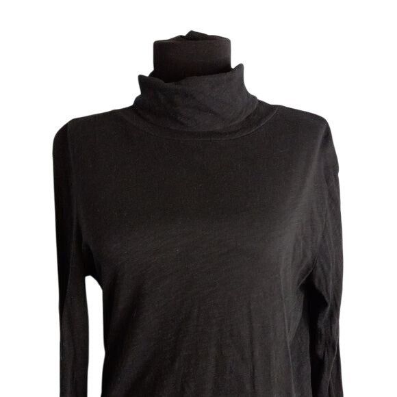 Madewell Madewell Size S Tee Shirt Black Cotton Turtleneck Long Sleev Size S / US 4 / IT 40 - 2 Thumbnail