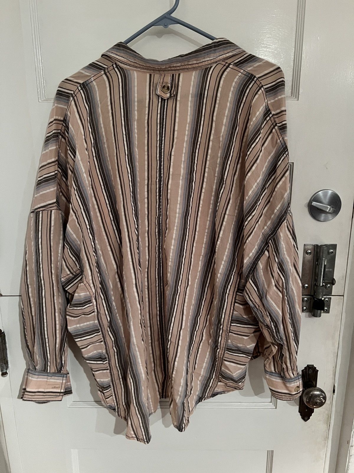 Bdg bdg brown blue striped linen button up Size M / US 6-8 / IT 42-44 - 2 Thumbnail