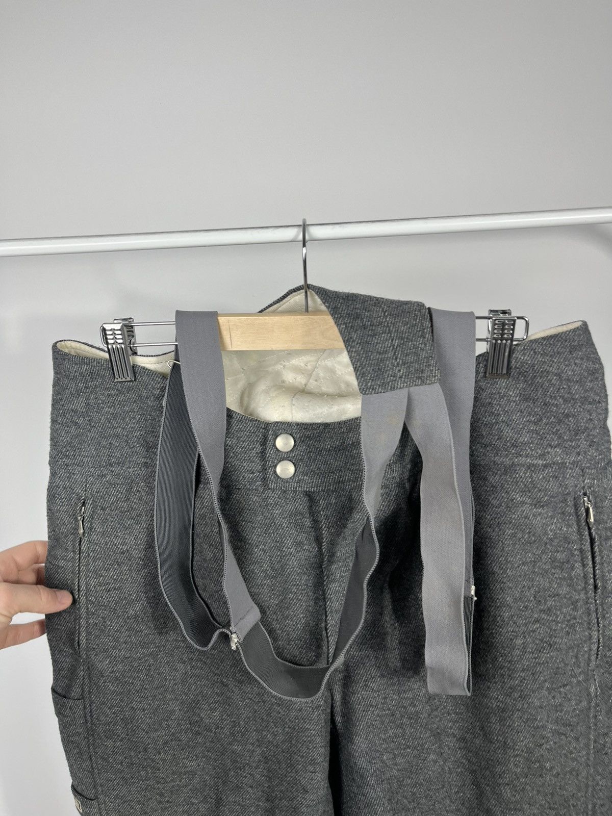 Other Richard Lisch & Co Grey Wool Trousers With Suspenders EU52 Size US 34 / EU 50 - 5 Thumbnail