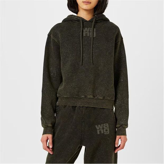 Alexander Wang o1g2r1mq0824 Terry Hoodie in Army Green Size XS / US 0-2 / IT 36-38 - 3 Thumbnail