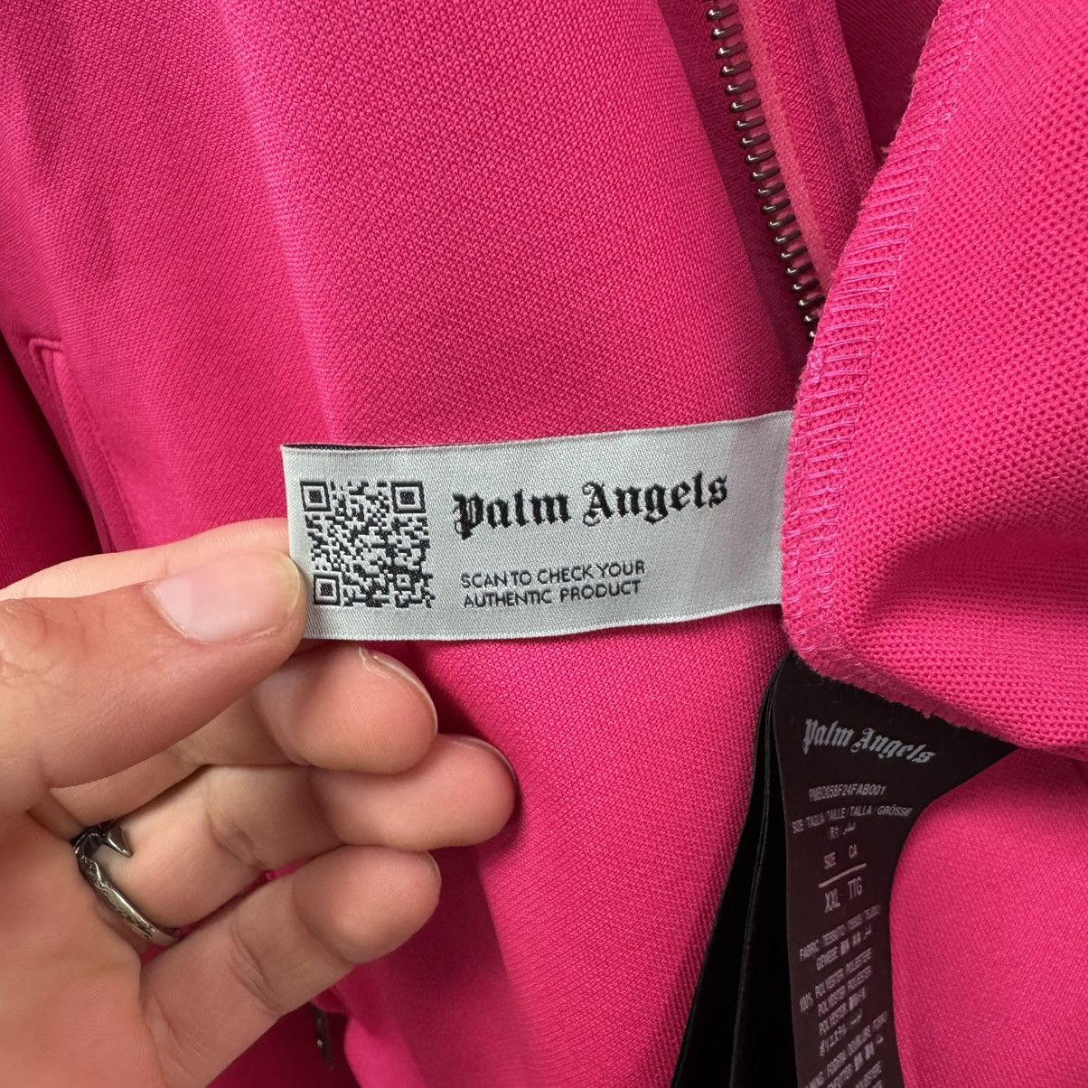 Palm Angels Palm Angels Pink Track Jacket Size US XXL / EU 58 / 5 - 4 Thumbnail