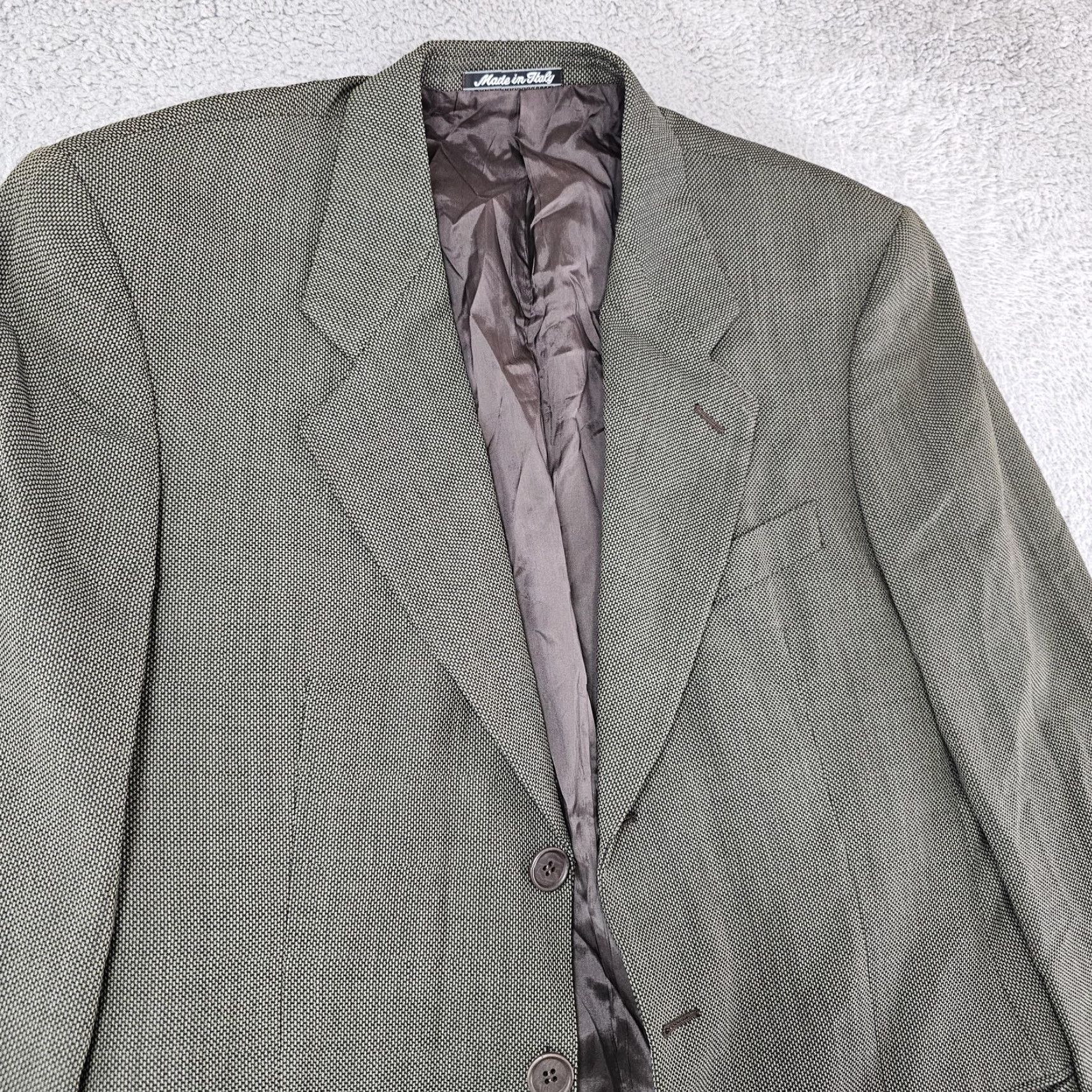 Giorgio Armani Giorgio Armani Le Collezioni Blazer Mens 42R Brown Wool Sport Coat Single-Breasted 3-Button Notch Lapel Made in Italy Size 42R - 3 Thumbnail