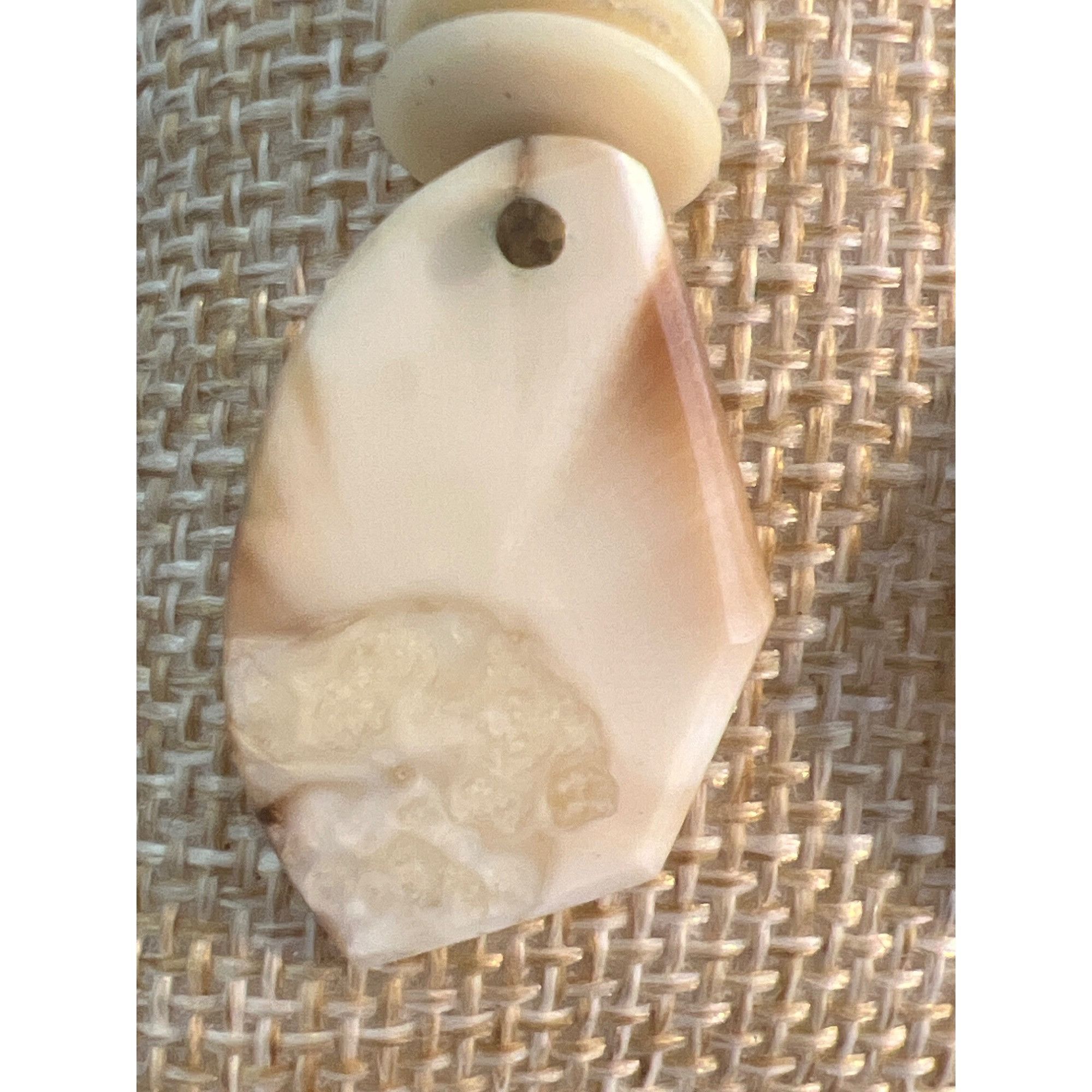 Other Vintage 14kt GF Dangle Earrings Tagua Nut Cream Natural Pier Size ONE SIZE - 2 Thumbnail