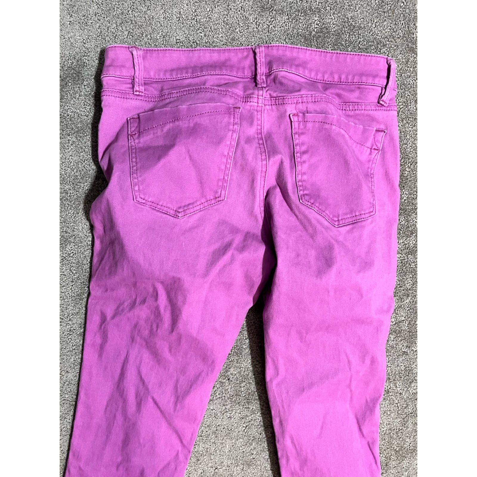 Express Express Women's Skinny Jeans Size 6 Purple Solid Stretch Denim Regular Fit Size 28" / US 6 / IT 42 - 4 Thumbnail