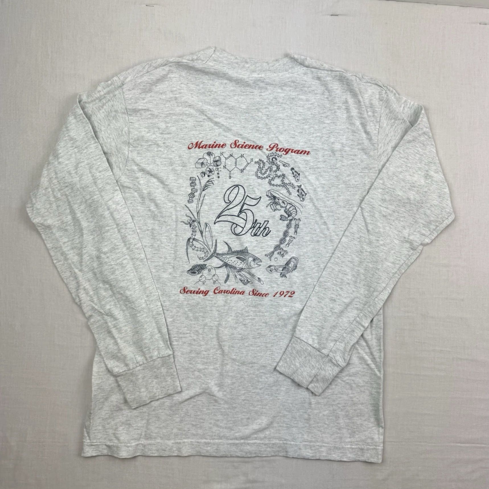 Fruit Of The Loom VINTAGE USC Marine Science Program T Shirt Adult Medium Gray Nature Ocean Animal Crew Neck Short Sleeve Fruit of the Loom Mens 90s Science Jersey Size US M / EU 48-50 / 2 - 3 Thumbnail