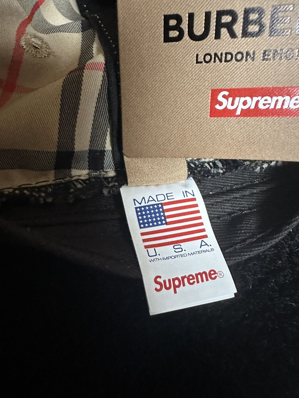 Burberry × Supreme Supreme Burberry bucket hat Sz M/L Size ONE SIZE - 10 Thumbnail