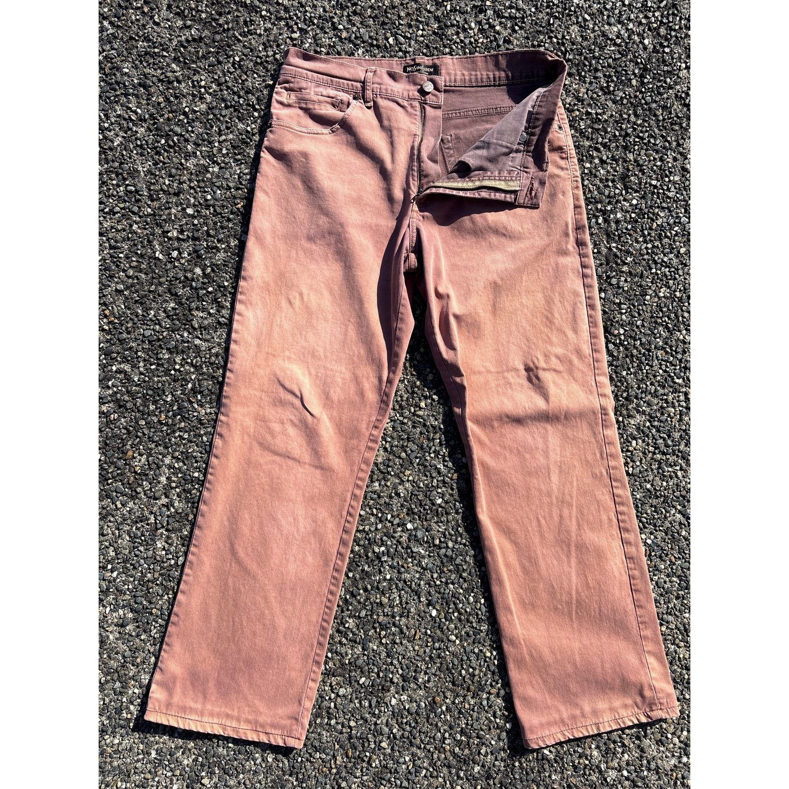 Yves Saint Laurent Vtg YSL Yves Saint Laurent Salmon pink faded pants 30x30 Size US 30 / EU 46 - 3 Thumbnail