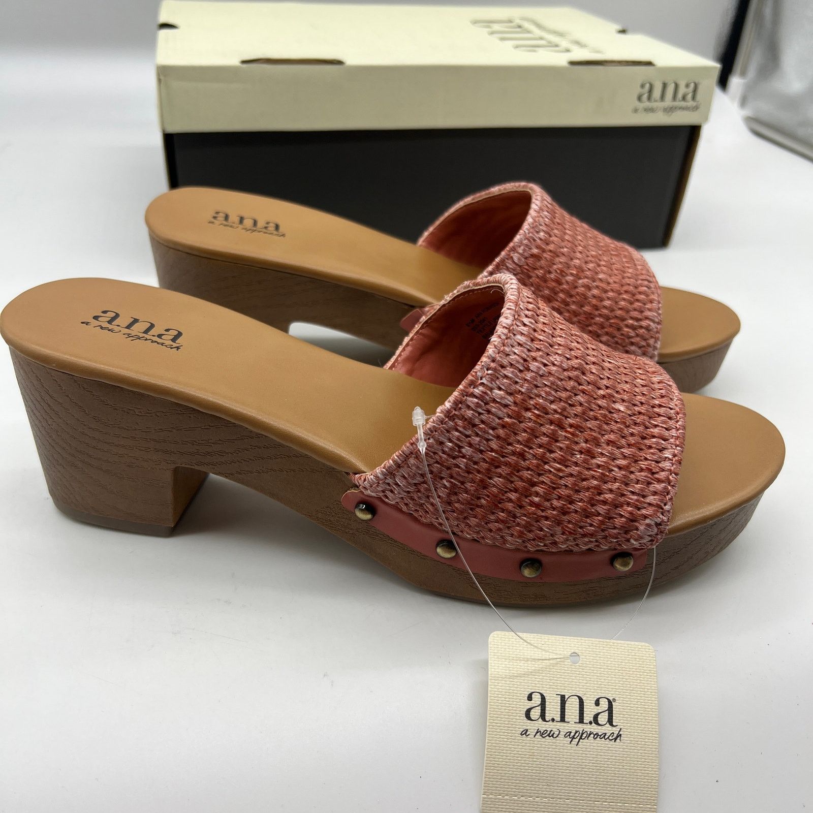 Other a.n.a Womens Robinson Heeled Sandals Terracotta Size US 8.5 / IT 38.5 - 1 Thumbnail