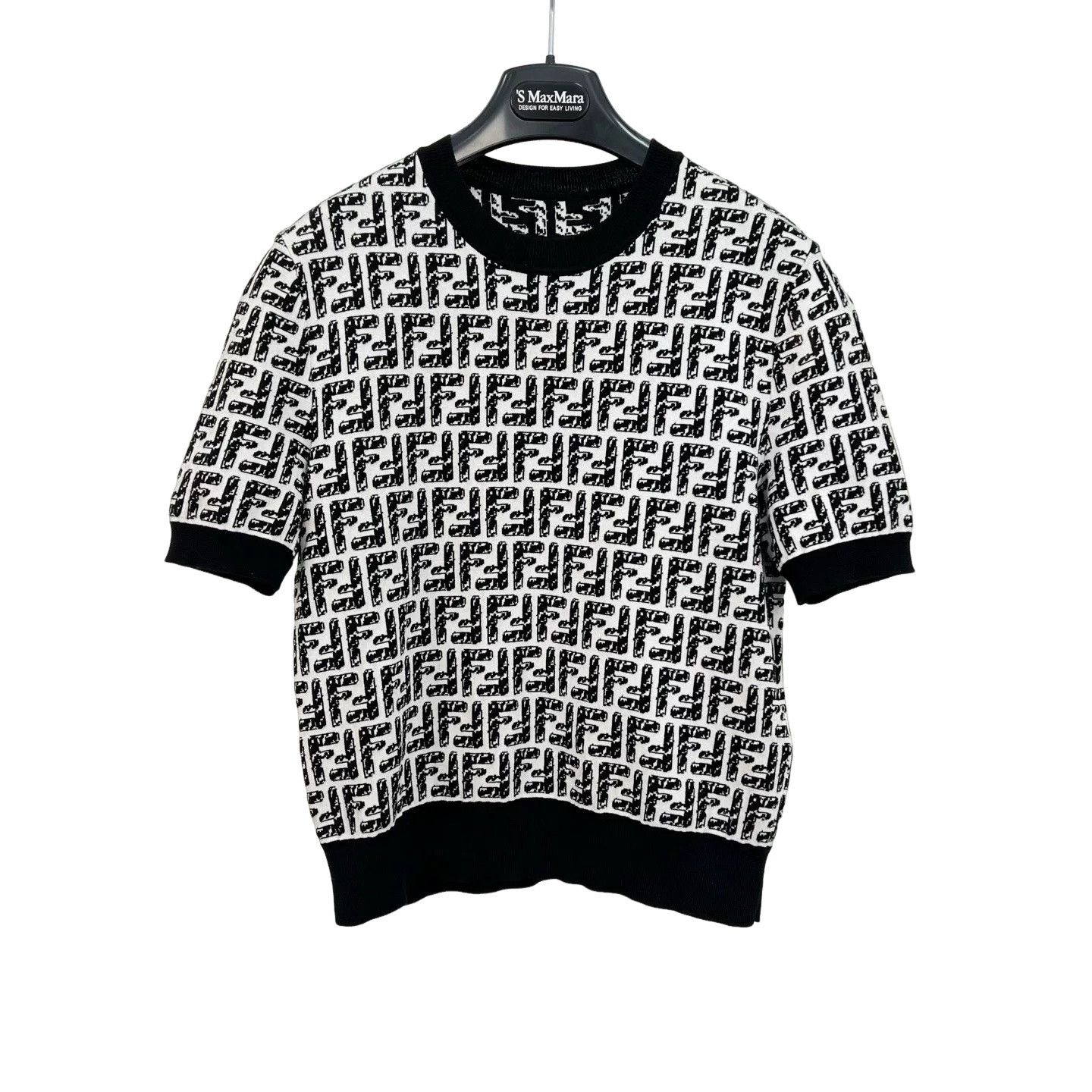 Fendi Fendi FF Logo Knit Short Sleeve Sweater Size 40 Size S / US 4 / IT 40 - 1 Thumbnail