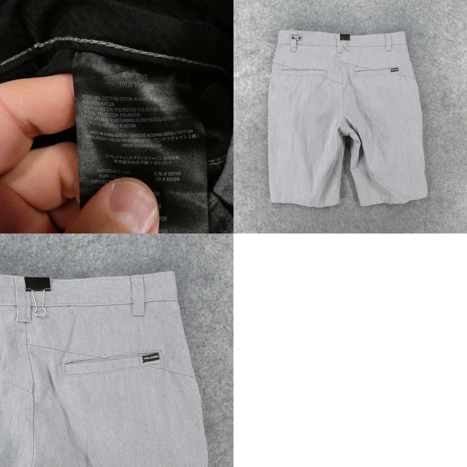 Volcom Volcom Shorts Mens 31 Chino Flat Front Gray Lightweight Casual Skater Size US 32 / EU 48 - 10 Thumbnail