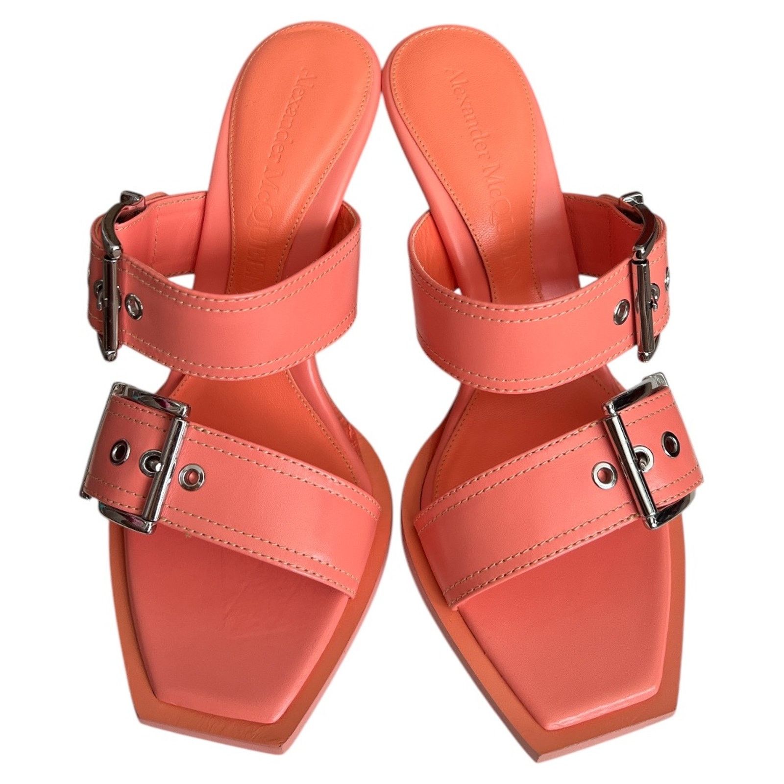 Alexander McQueen Alexander McQueen Apricot Buckle Mule Sandals, IT38/US8 Size US 8 / IT 38 - 2 Thumbnail