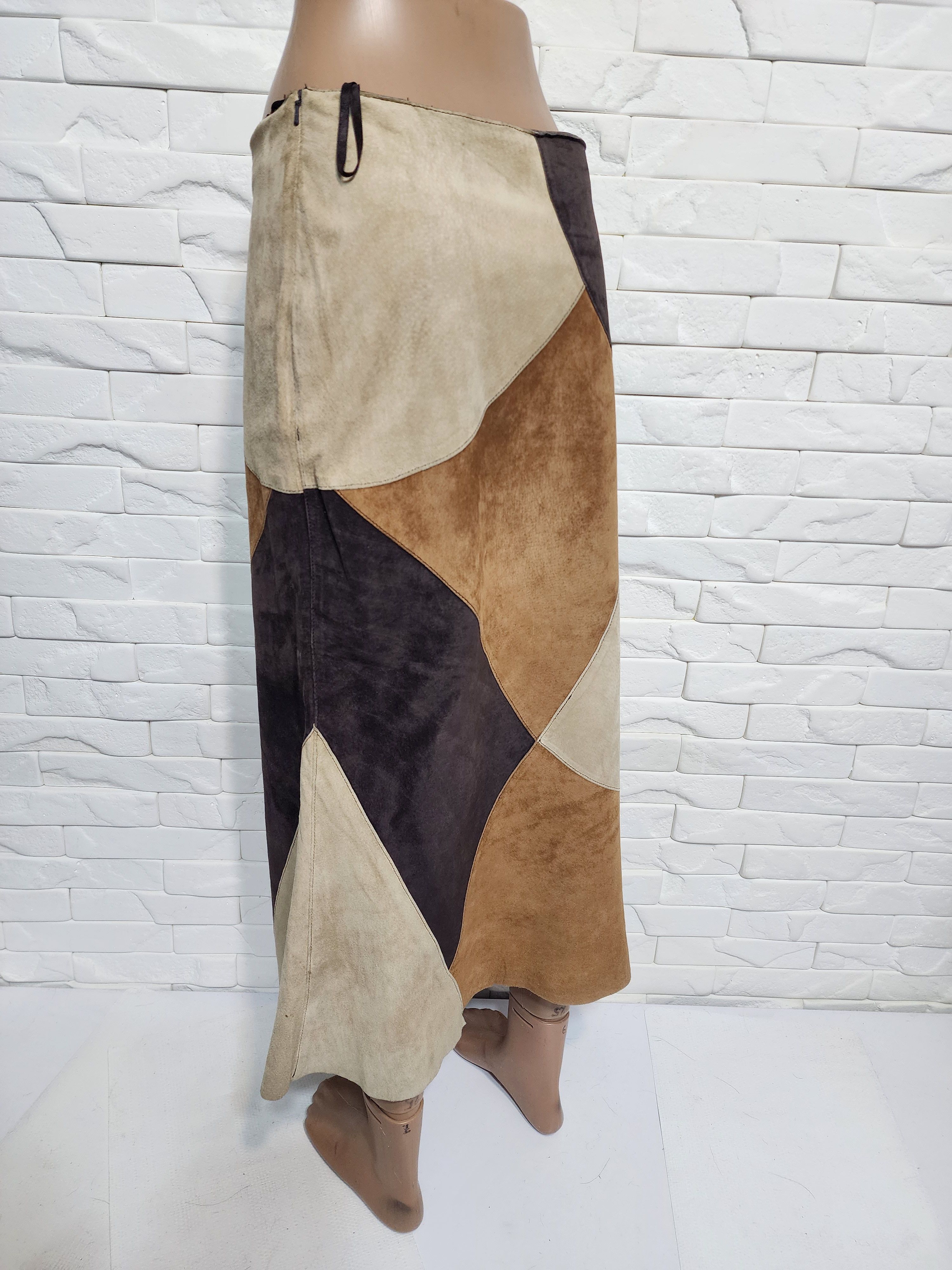 Other Brown Suede Leather Skirt: 30" Waist Size 30" / US 8 / IT 44 - 6 Thumbnail