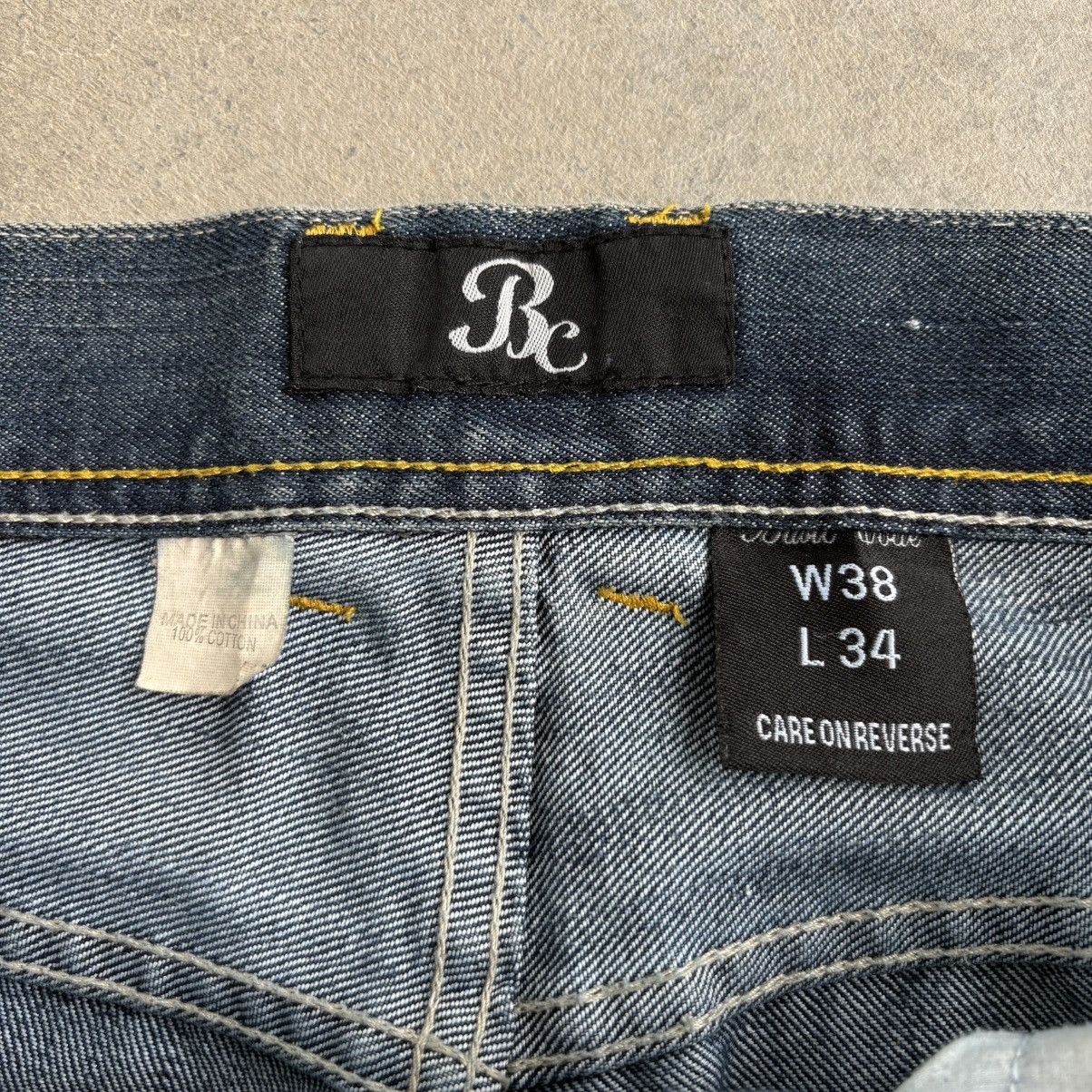 Japanese Brand × Vintage Crazy Y2K Baggy BC Jeans Washed Denim Embroidered Pockets Size US 38 / EU 54 - 4 Thumbnail