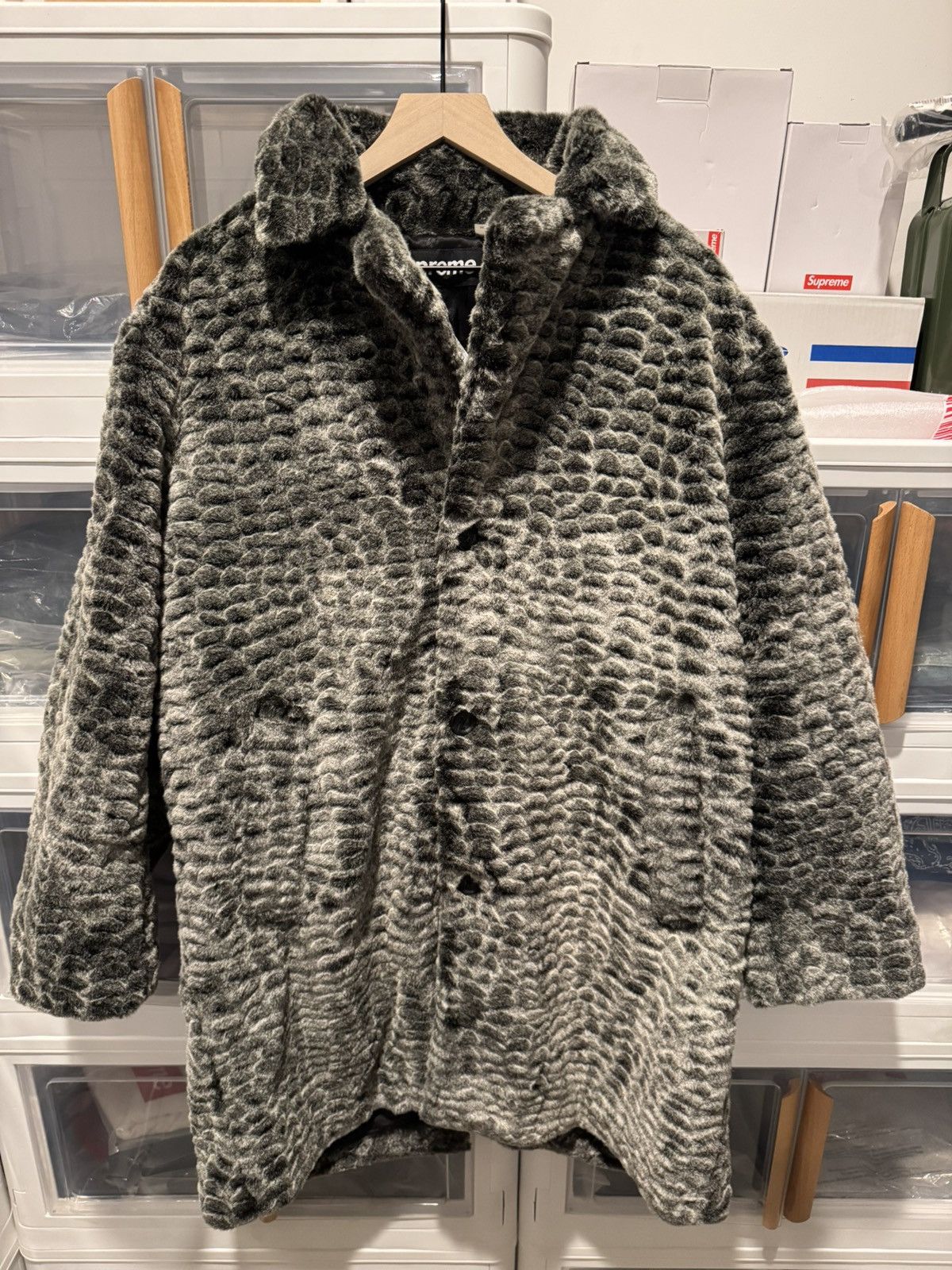 Overcoat 美品　Supreme Croc Fur Faux コート