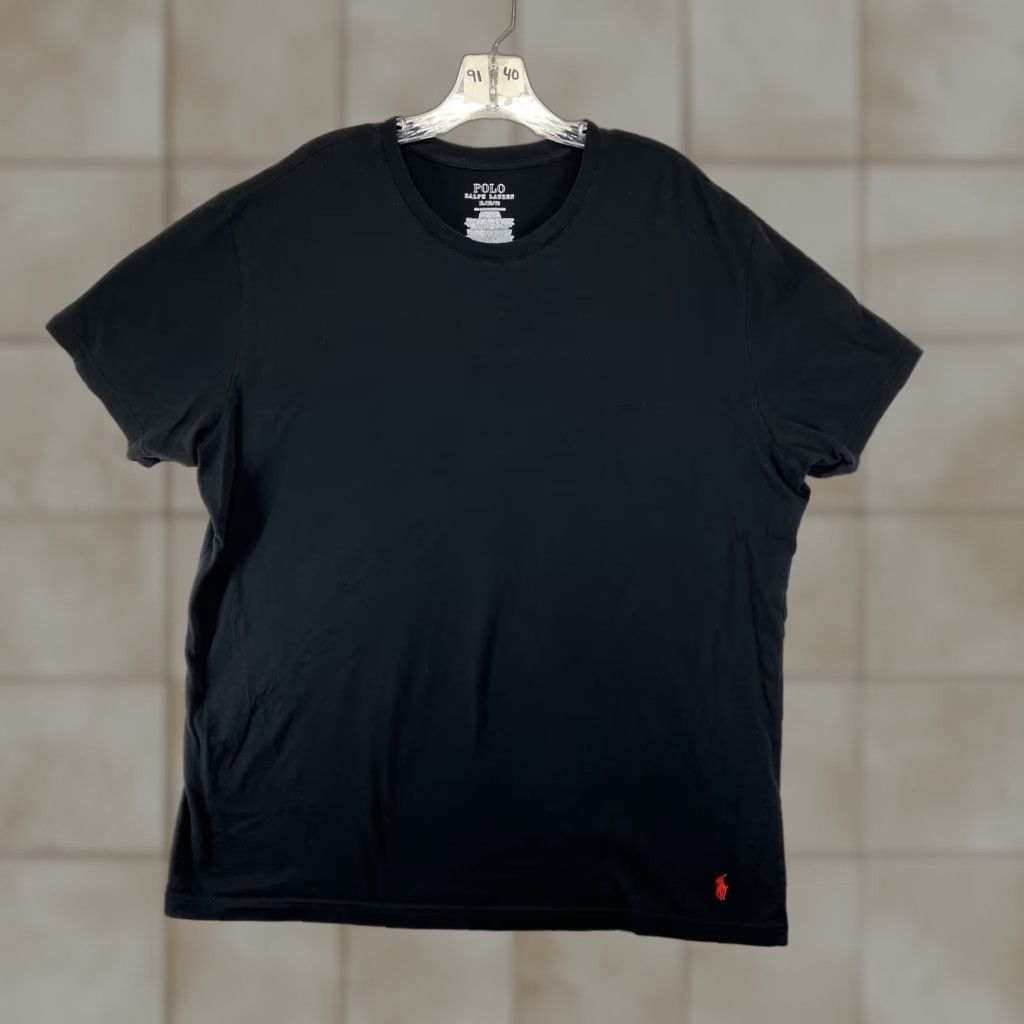 Polo Ralph Lauren VINTAGE Polo Ralph Lauren Mens T-Shirt Black XL Crew Neck Short Sleeve Red Pony Logo Shirt Mens XL Black Cotton Short Sleeve Polo Ralph Lauren Size US XL / EU 56 / 4 - 1 Thumbnail