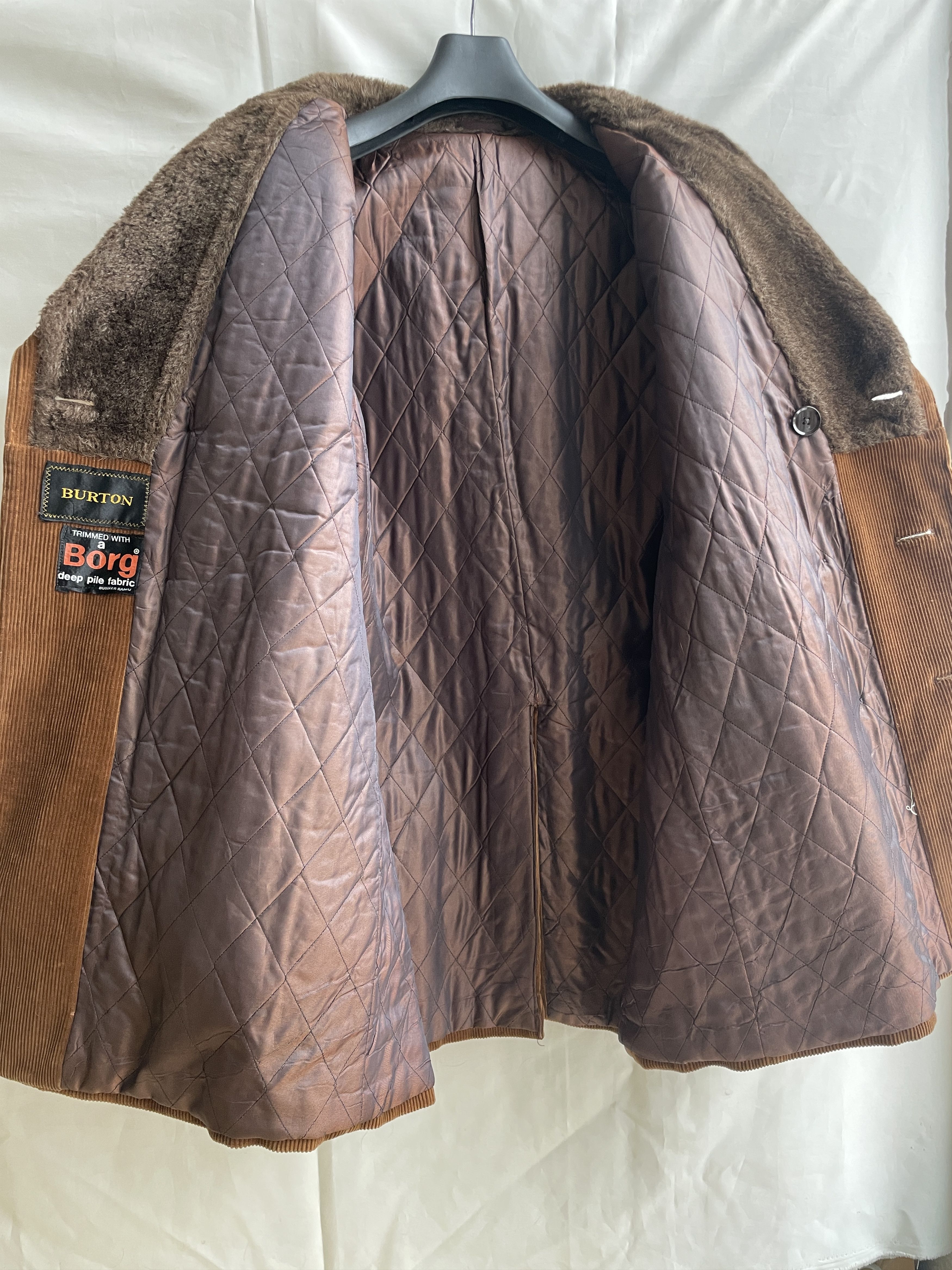 Burton Burton Vintage 60s 70s Borg Corduroy Double Breasted Coat Size US L / EU 52-54 / 3 - 3 Thumbnail