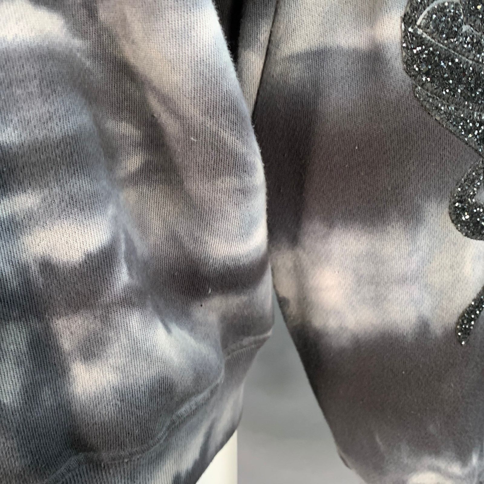 Amiri Grey Black Tie Dye Glitter Applique Cotton Sweatshirt Size US S / EU 44-46 / 1 - 7 Thumbnail