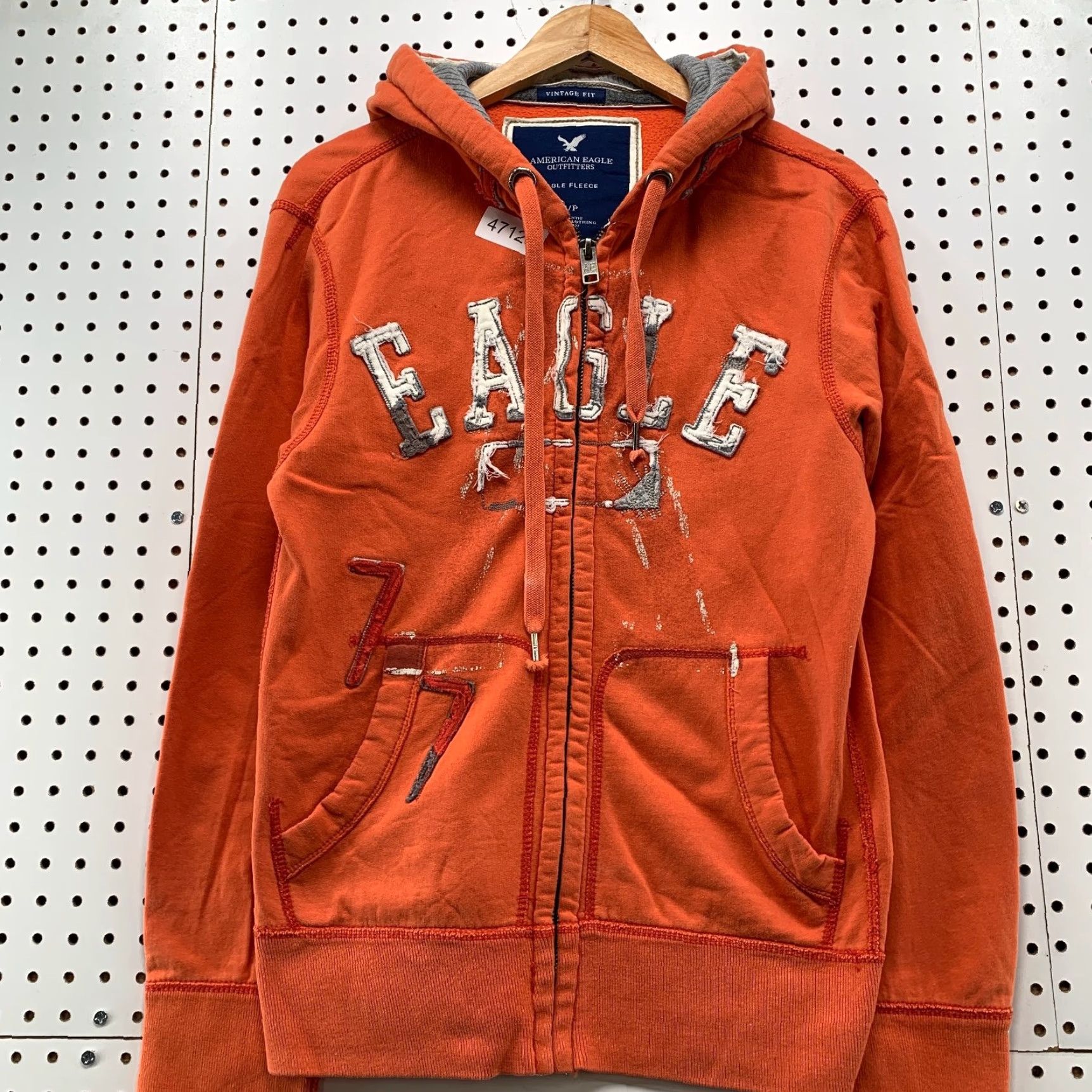American Eagle Outfitters VINTAGE American Eagle Hoodie Sweatshirt Mens Small Orange Distressed Embroidered Y2K Size US S / EU 44-46 / 1 - 4 Thumbnail