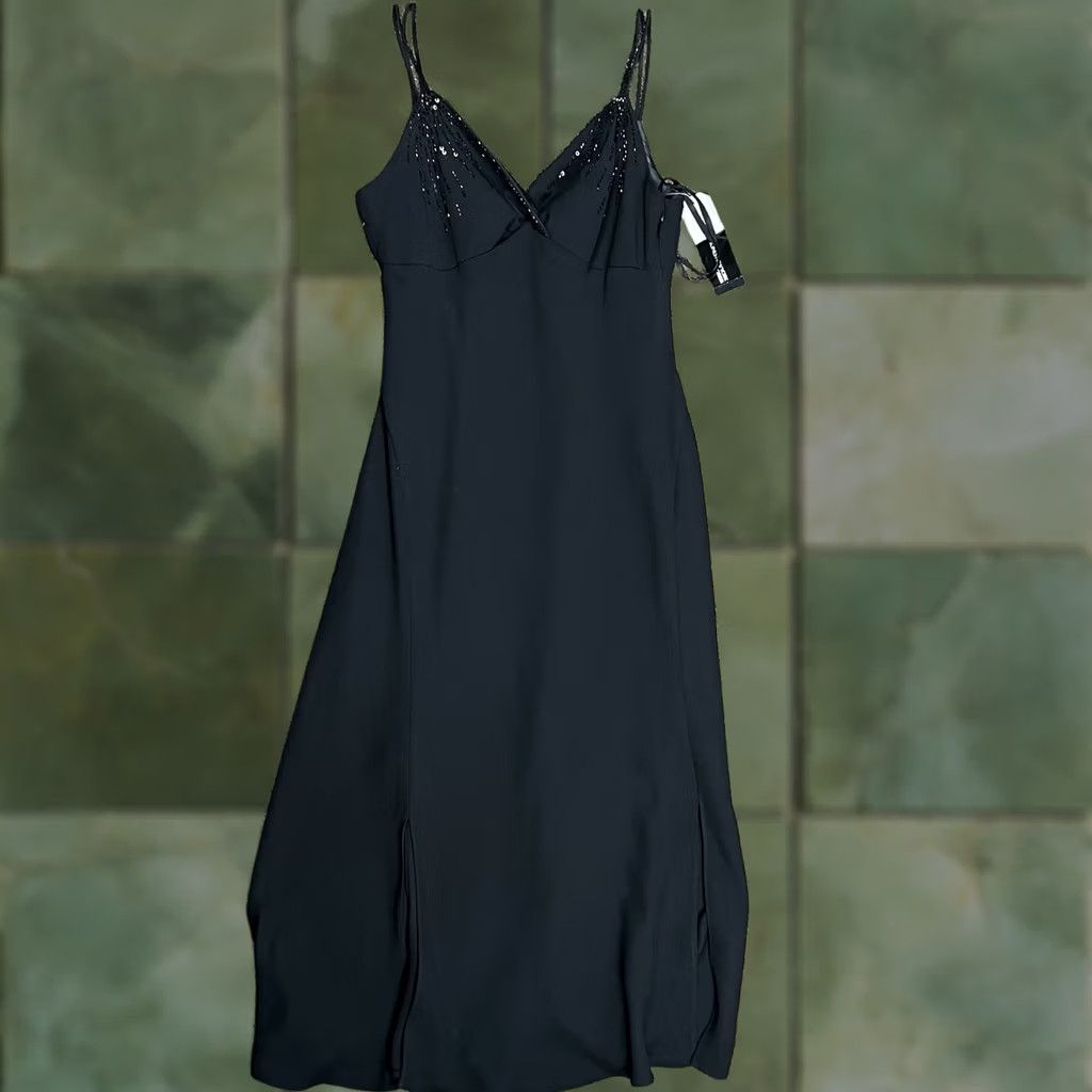 Jones New York VINTAGE Jones New York Black Spaghetti Strap Dress Maxi Dress 10 Women Party Formal Wedding 90s Y2K Size L / US 10 / IT 46 - 1 Thumbnail