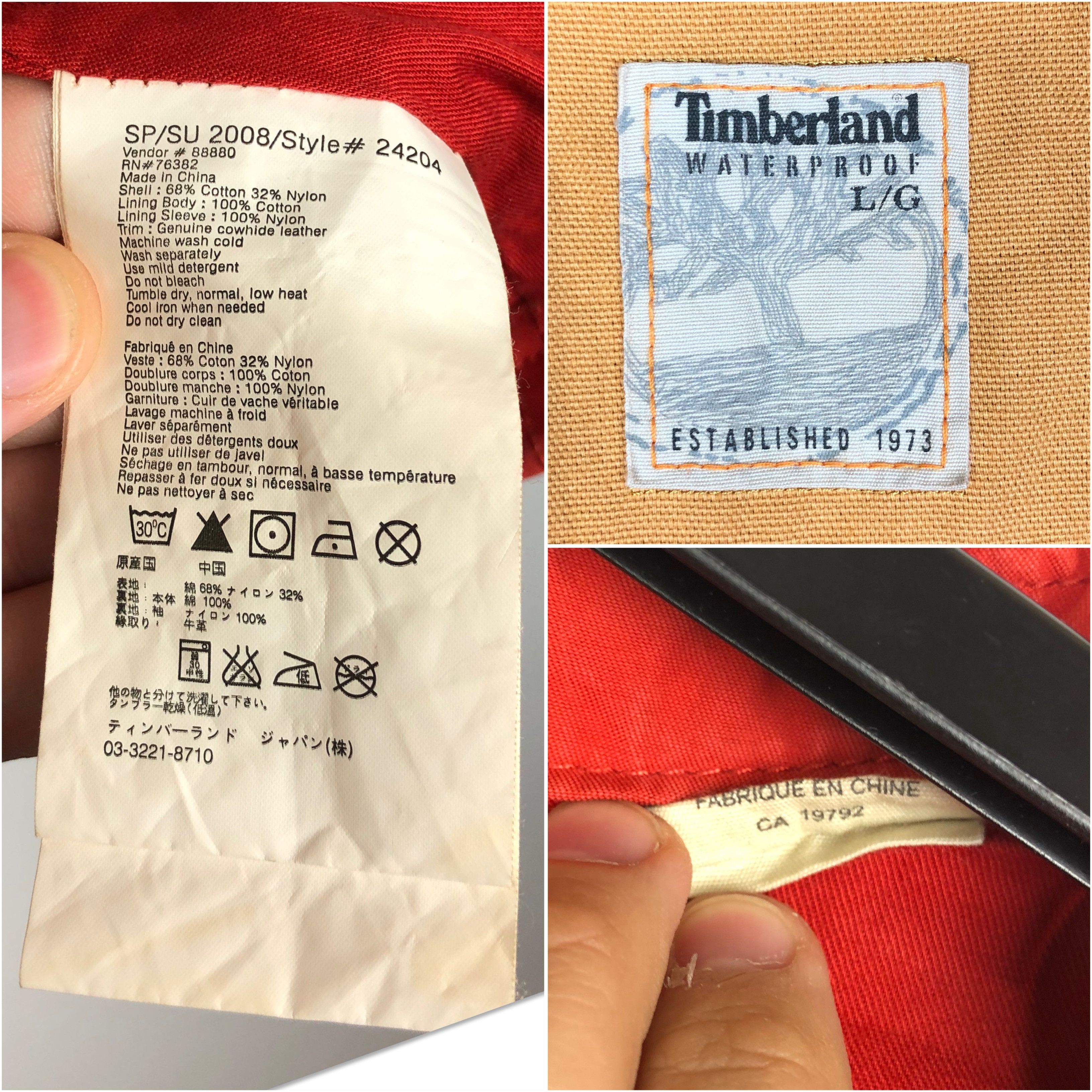 Timberland Timberland Bomber Jacket Zip Red size L Size US L / EU 52-54 / 3 - 12 Thumbnail