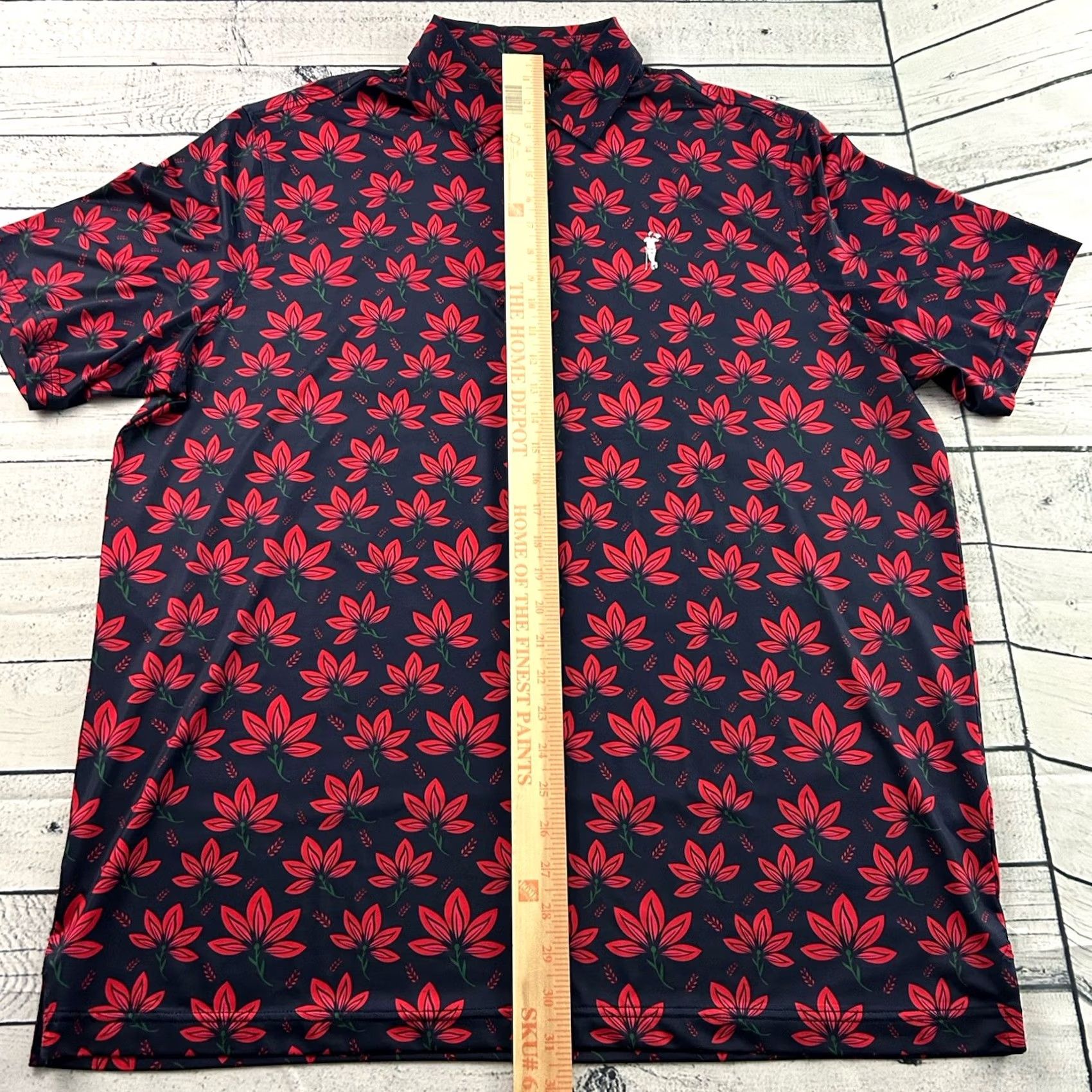 Vintage Grunk Dolfer Short Sleeve Floral Hawaiian Golf Polo Shirt Men's XL Blue Red Size US XL / EU 56 / 4 - 4 Thumbnail