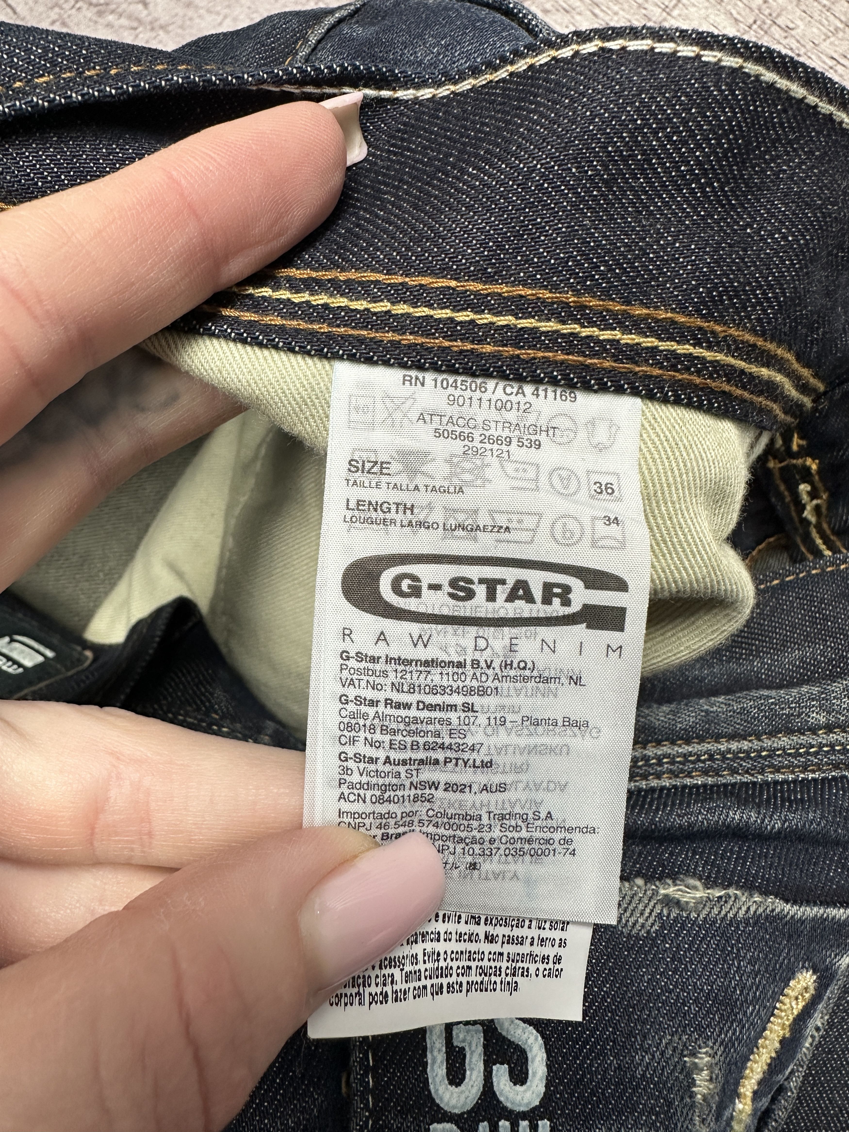G-Star NEW! G Star Raw Mens Attacc Straight Denim Pants Jeans Size US 36 / EU 52 - 8 Thumbnail