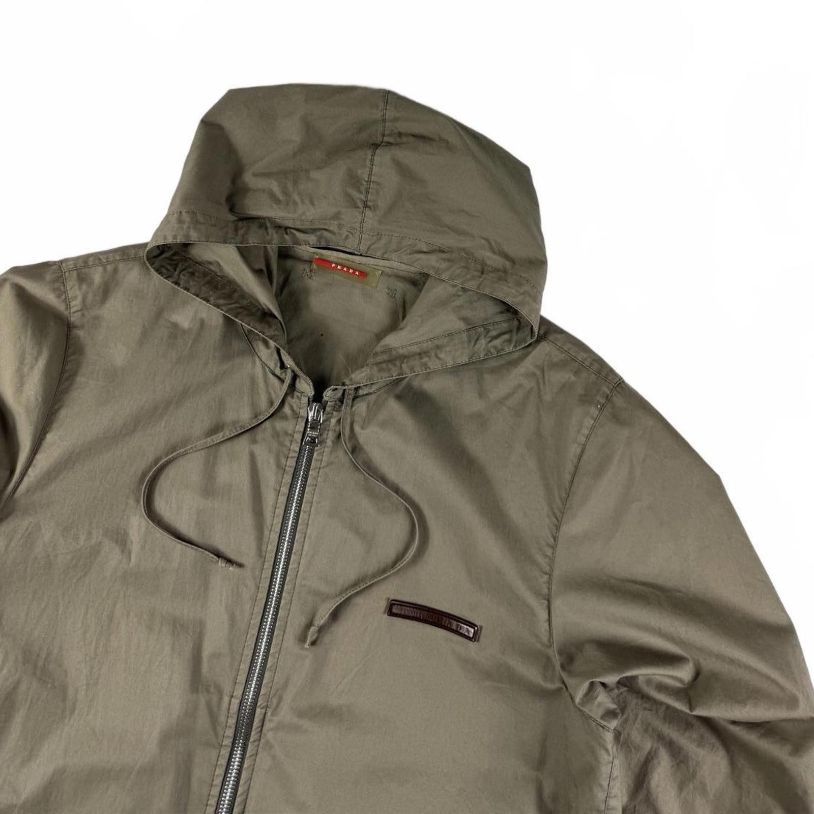 Prada Prada Sport Leather Tab Zip Up Packable Jacket Beige Medium Size US M / EU 48-50 / 2 - 2 Thumbnail