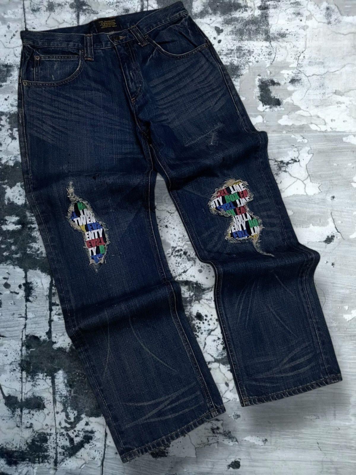 Hysteric Glamour Vintage Japan Designer Identifying Label Patchwork Denim Size US 31 - 2 Thumbnail