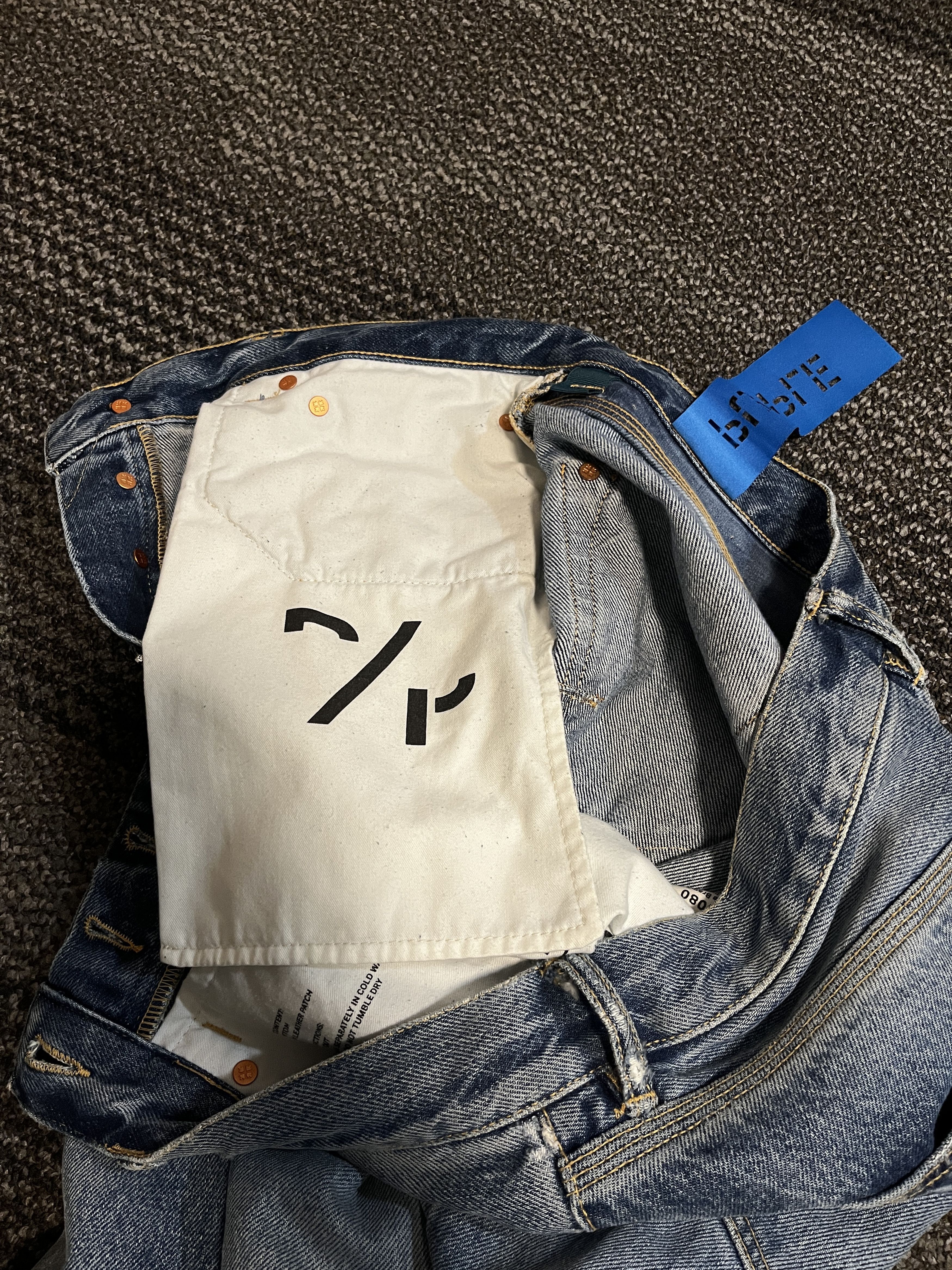 Purple × Purple Brand Italian Made Limited Edition Classic Blue Washed Denim Size US 32 / EU 48 - 10 Thumbnail