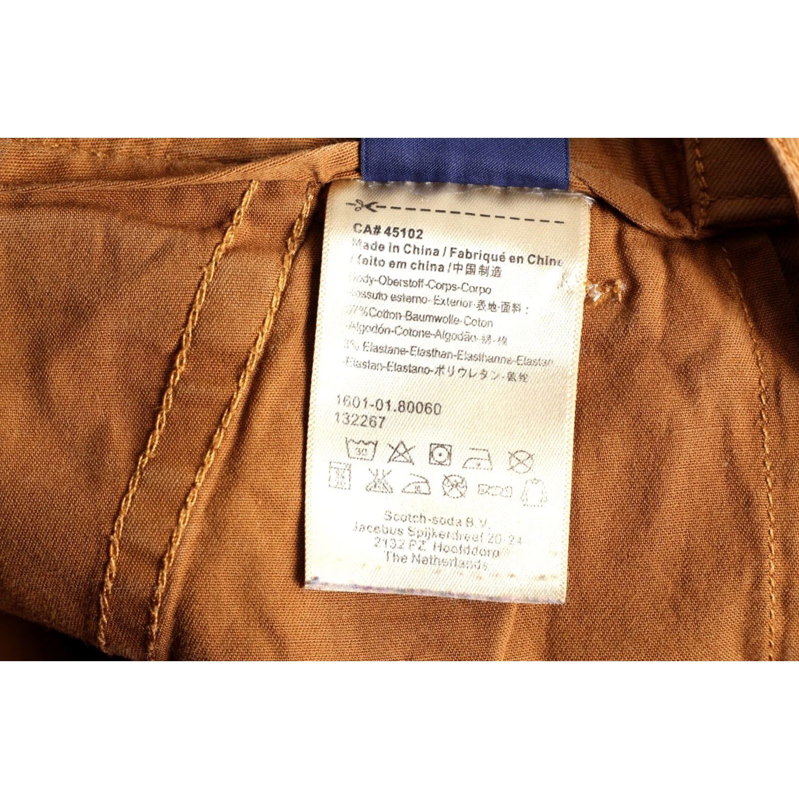 Scotch & Soda SCOTCH & SODA STUART Slim Fit Stretch Trousers Men 30/34 Brown Chino/Trousers DZ4342 Mens Size US 30 / EU 46 - 8 Thumbnail
