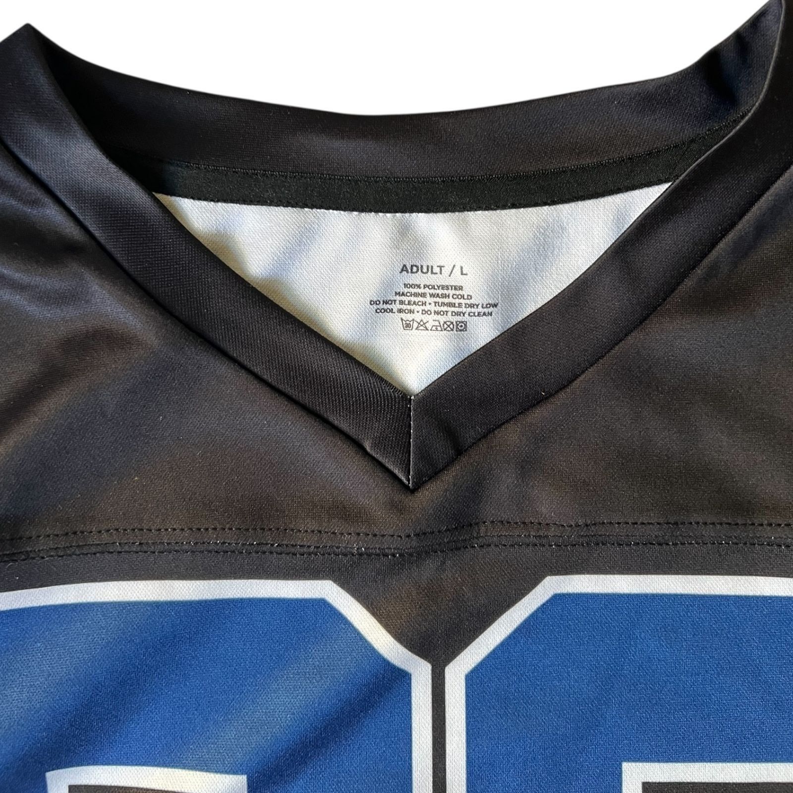 Other Rocket 22 Black & Blue Football Jersey Adult L Polyester Ath Size US L / EU 52-54 / 3 - 3 Thumbnail