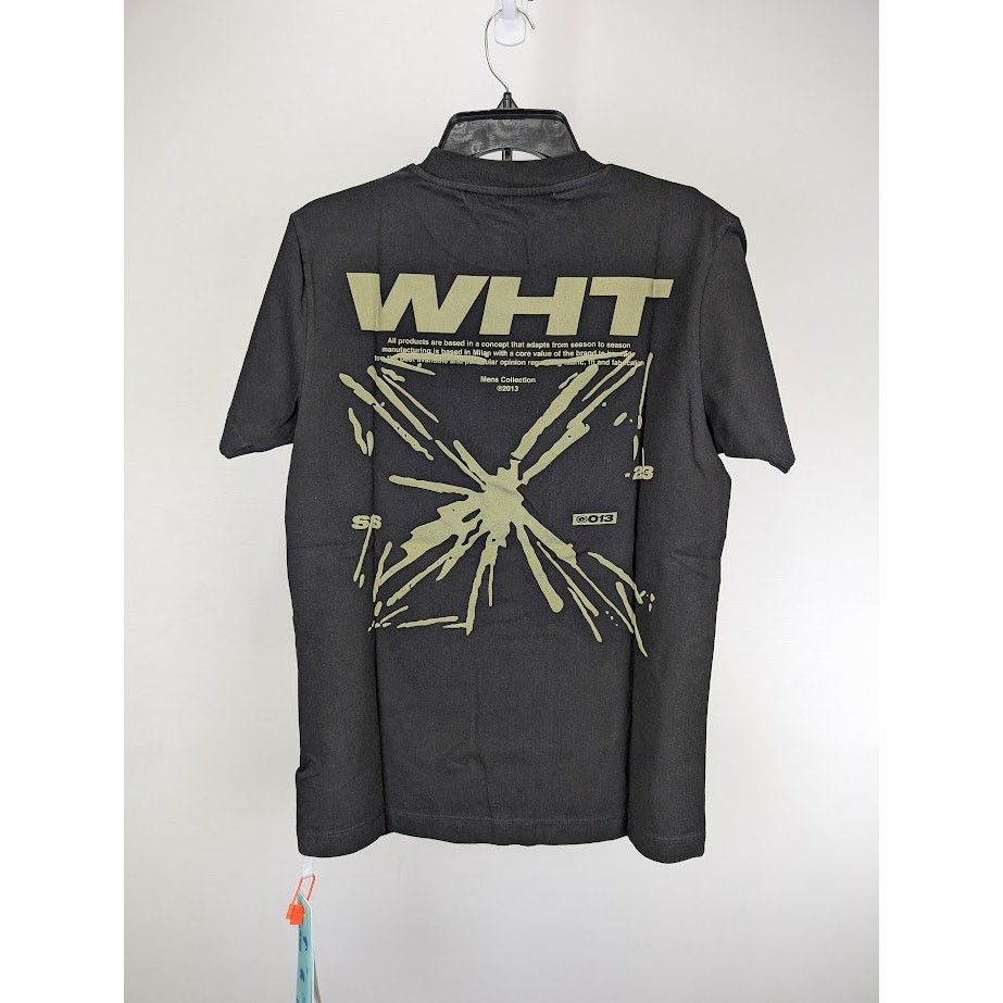 Off-White o1rshd1 Splash Arr Slim Short Sleeve T-Shirt in Black Beige Size US XS / EU 42 / 0 - 13 Thumbnail