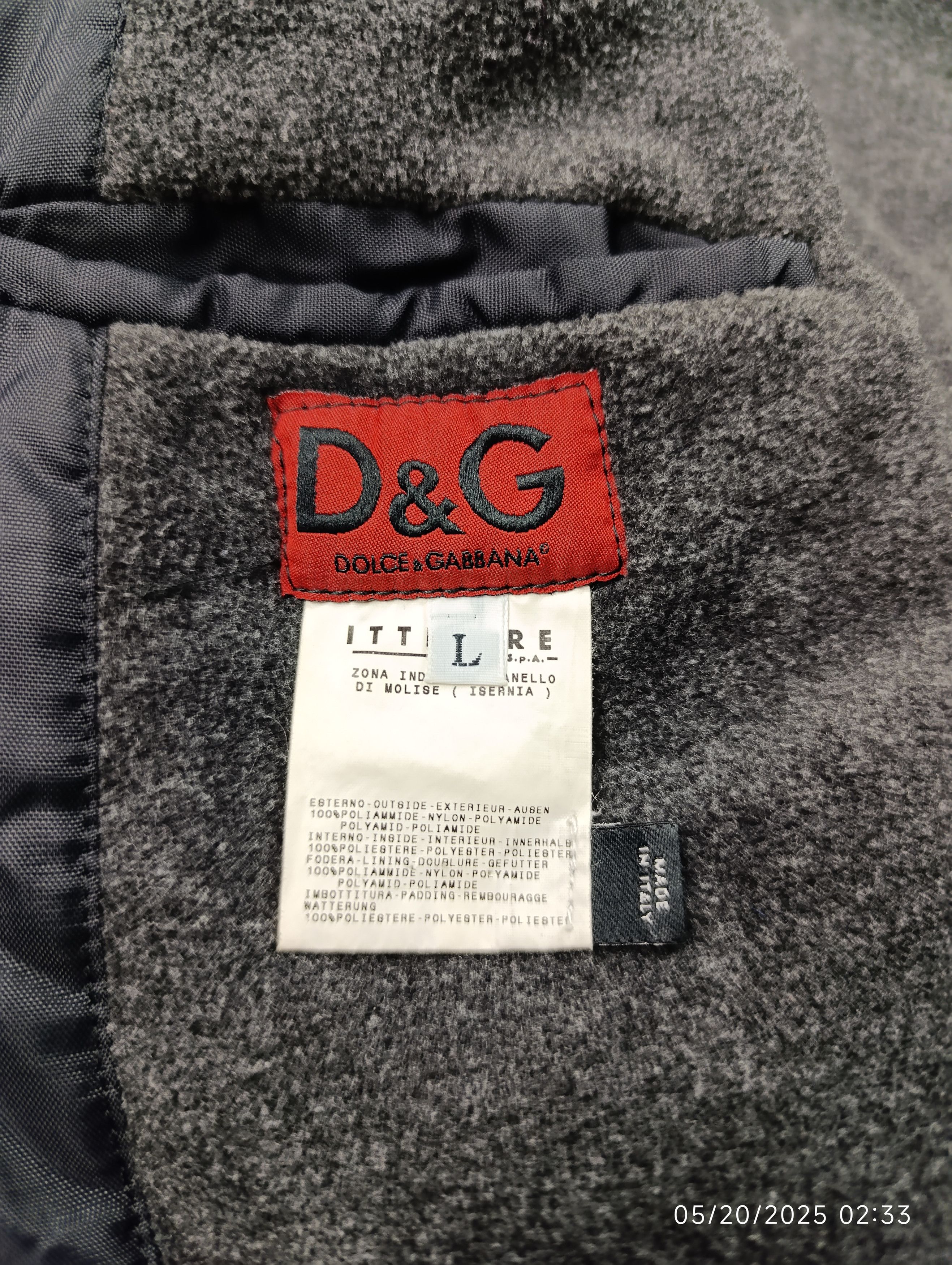 Dolce & Gabbana DOLCE AND GABBANA NYLON LONG JACKET DETACHABLE POCKET Size US L / EU 52-54 / 3 - 11 Thumbnail