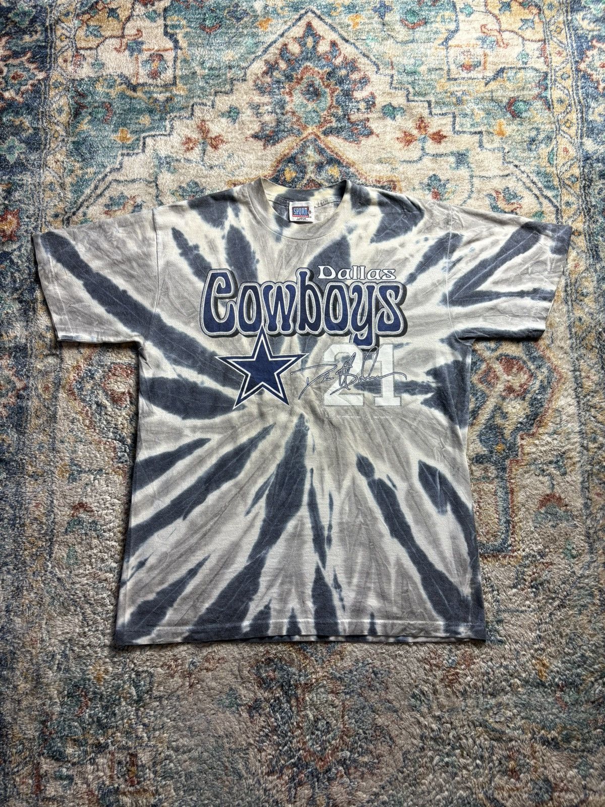 Vintage Vintage NFL Dallas Cowboys Deion Sanders Tye-Dye T-shirt Size US L / EU 52-54 / 3 - 1 Thumbnail