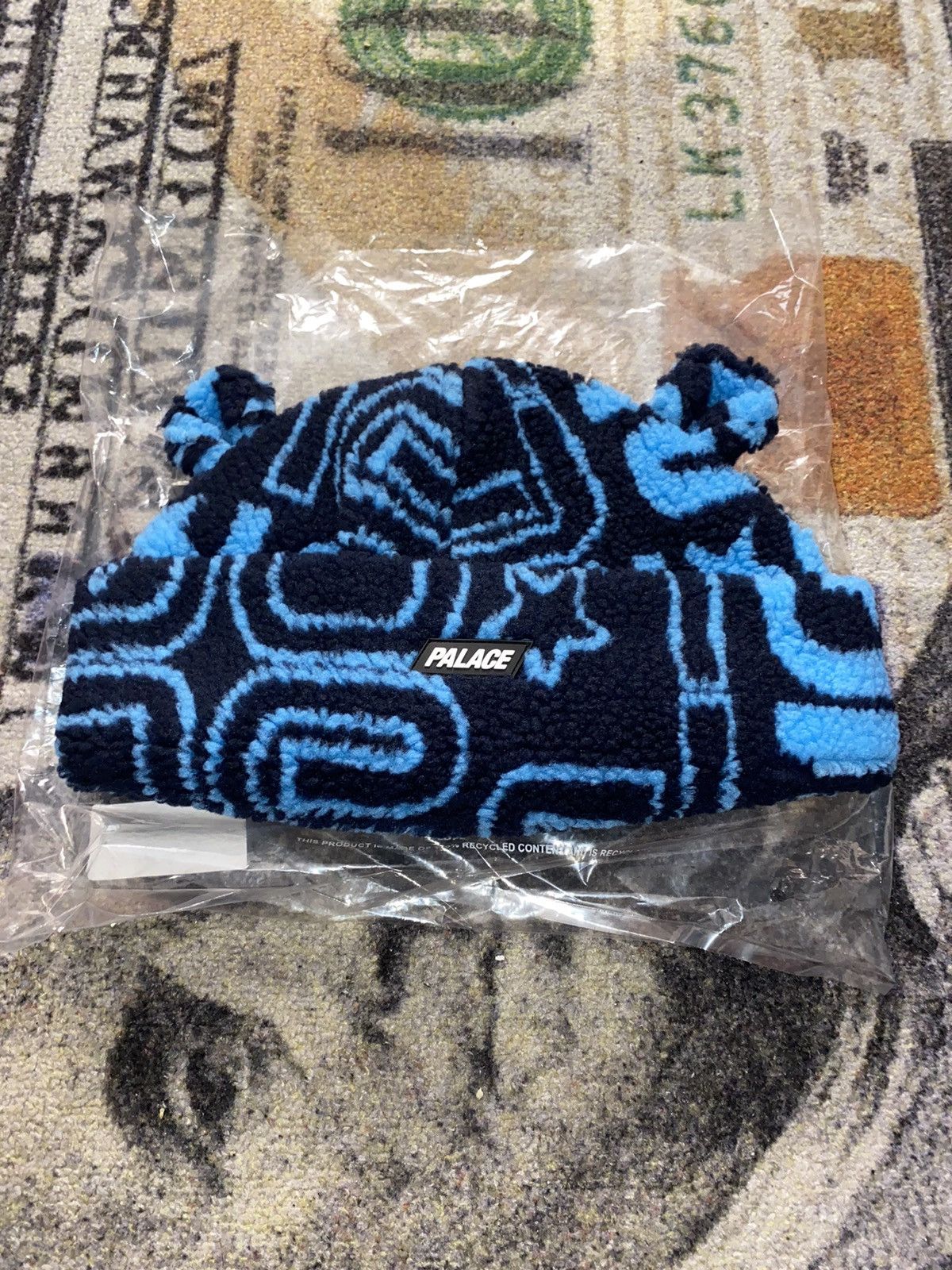 image of Palace Joyrex Fleece Ears Beanie (L/xl) in Blue, Men's