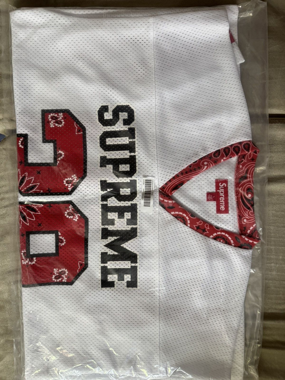 Supreme® Bandana Football Jersey White S Supreme Bandana Football Jersey White Men's - SS25 - US