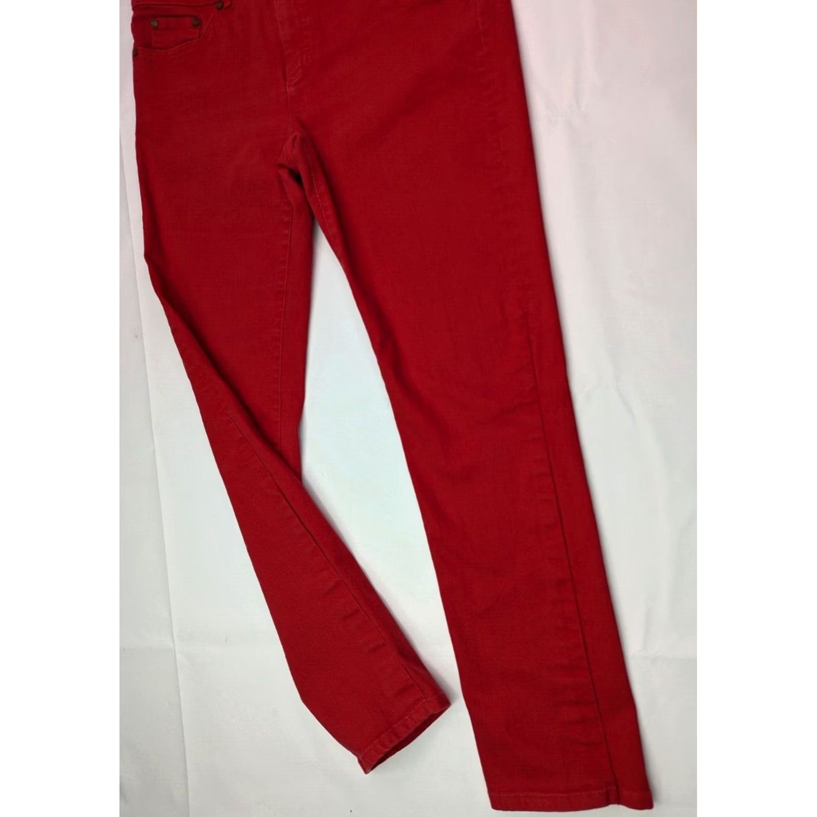 Chaps Chaps Denim Jeans Red Denim Pants Tapered Women 10 32x30 Vintage? No Size 32" / US 10 / IT 46 - 5 Thumbnail