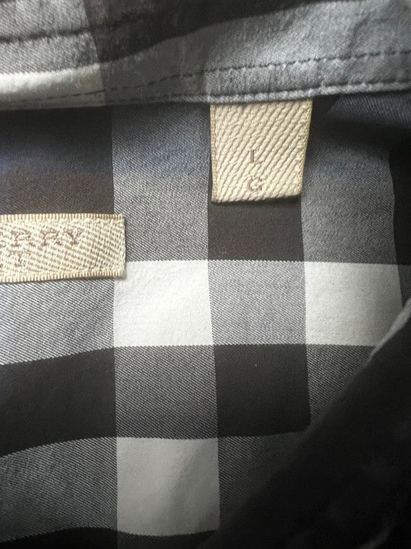 Burberry Burberry L Navy Check Checked Shirt Size US L / EU 52-54 / 3 - 9 Thumbnail