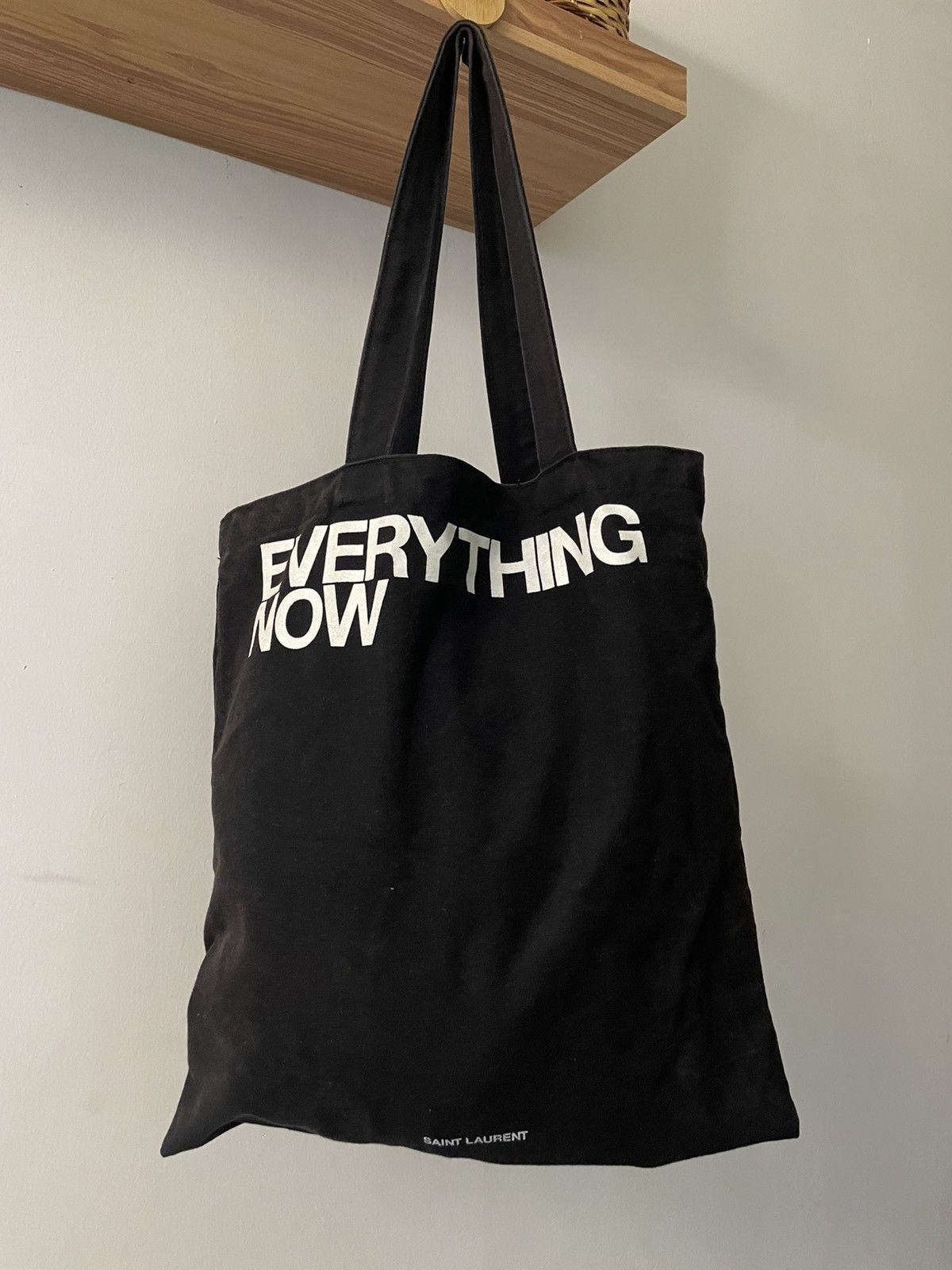 Saint Laurent Paris SS18 Saint Laurent “Everything Now” 100% Cotton Tote Size ONE SIZE - 3 Thumbnail