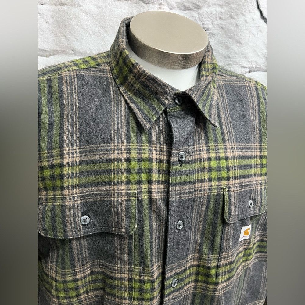 Carhartt Carhartt Men's Loose Fit Heavyweight Flannel Shacket Long-S Size US XXL / EU 58 / 5 - 3 Thumbnail