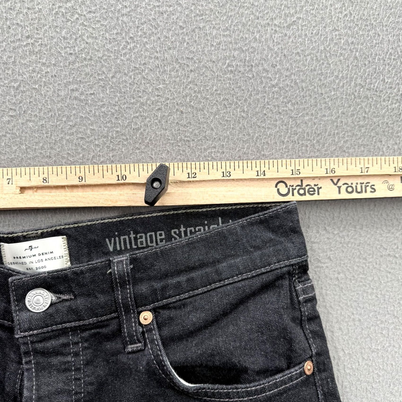 7 For All Mankind 7 For All Mankind Vintage Straight Jeans Mens 30 Black Button Fly Size US 30 / EU 46 - 7 Thumbnail