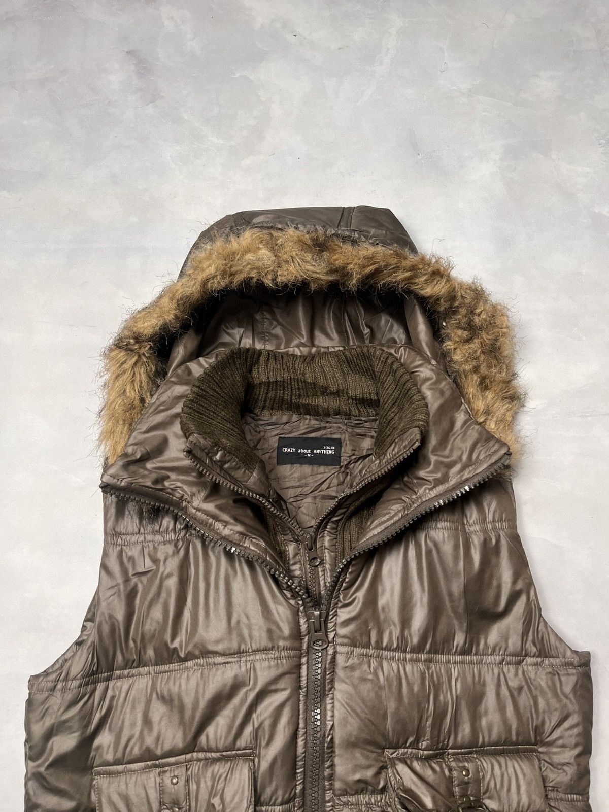 Japanese Brand Faux Fur Puffer Vest Double Layer Size US M / EU 48-50 / 2 - 3 Thumbnail