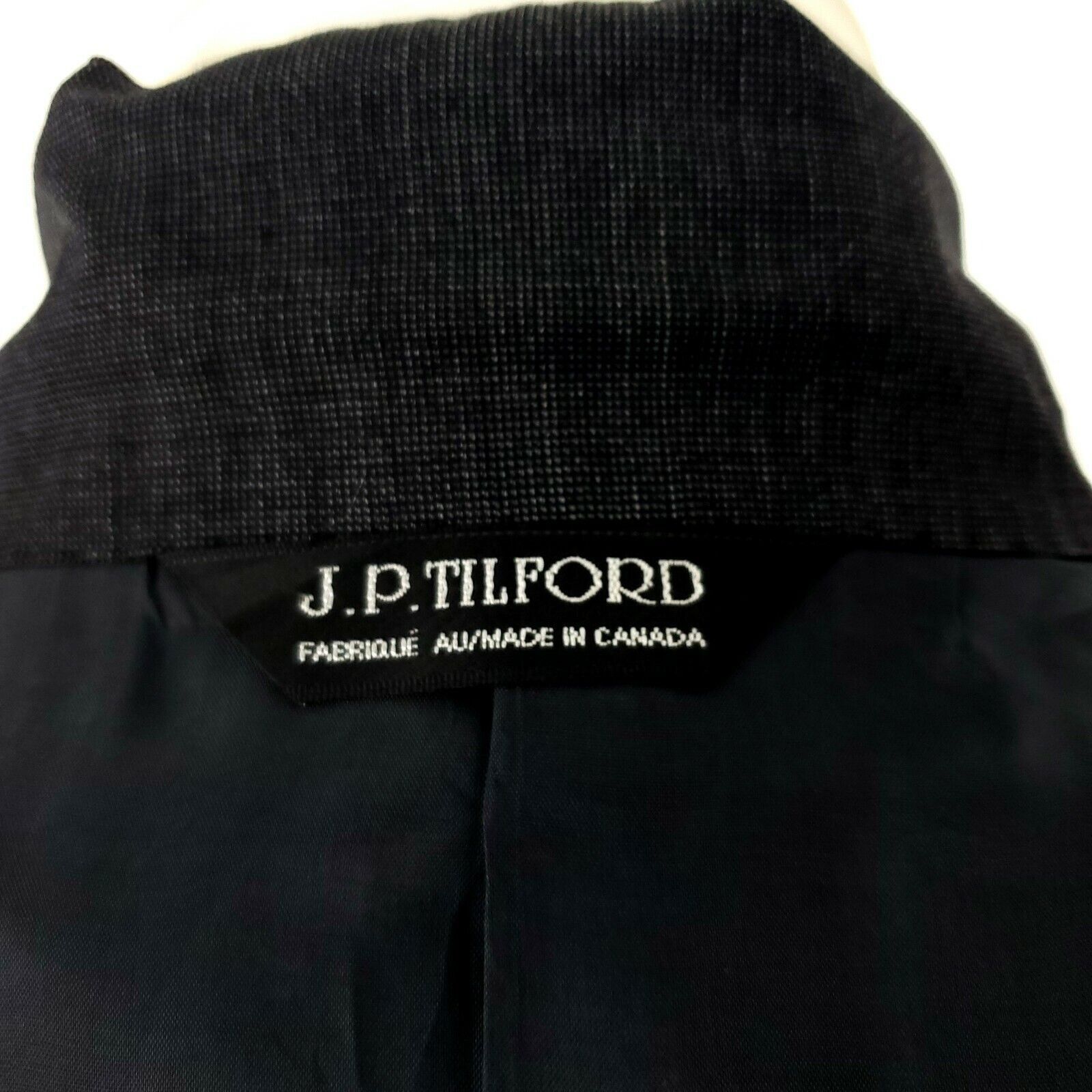 J.P. Tilford × Samuelsohn Samuelsohn JP Tilford Wool 3 Button Blazer 44L Gray Nailshea Size 44L - 10 Thumbnail