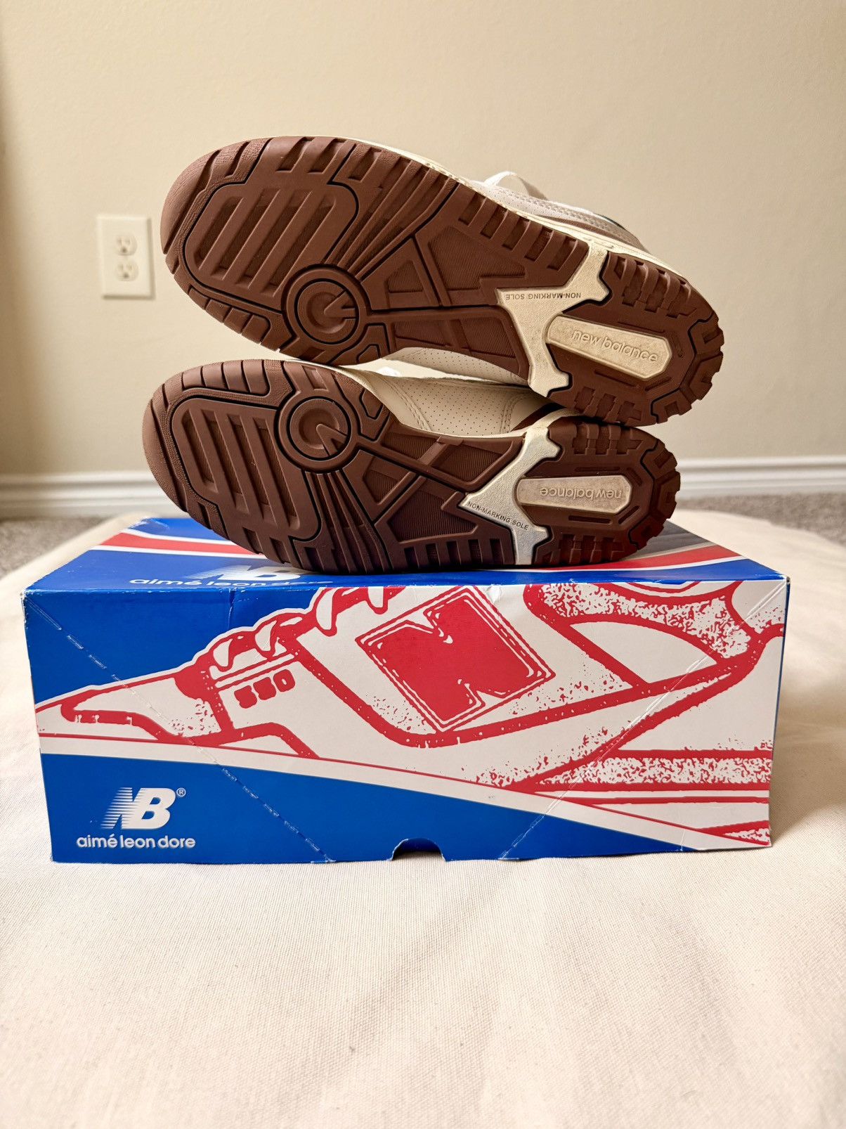 Aime Leon Dore × New Balance Aime Leon Dore x New Balance - White/Brown 550 - 6M Size US 6 / EU 39 - 6 Thumbnail