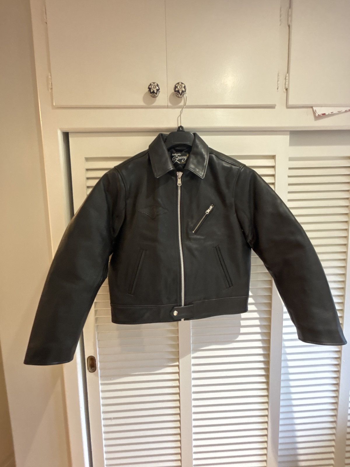 Stussy Stussy leather biker jacket size small Size US S / EU 44-46 / 1 - 6 Thumbnail